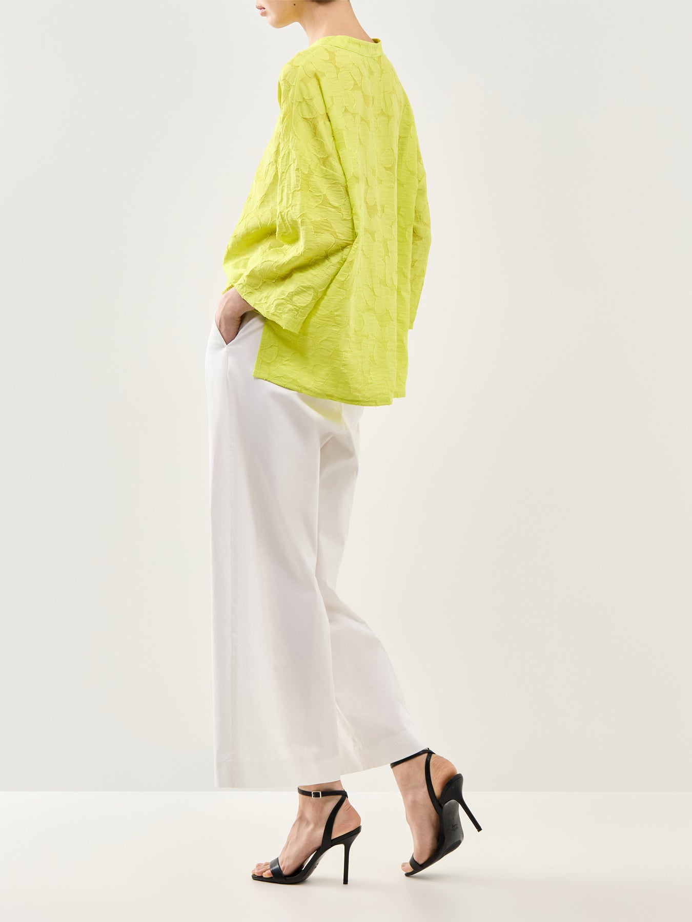 Floral Burnout Shirt Yellow