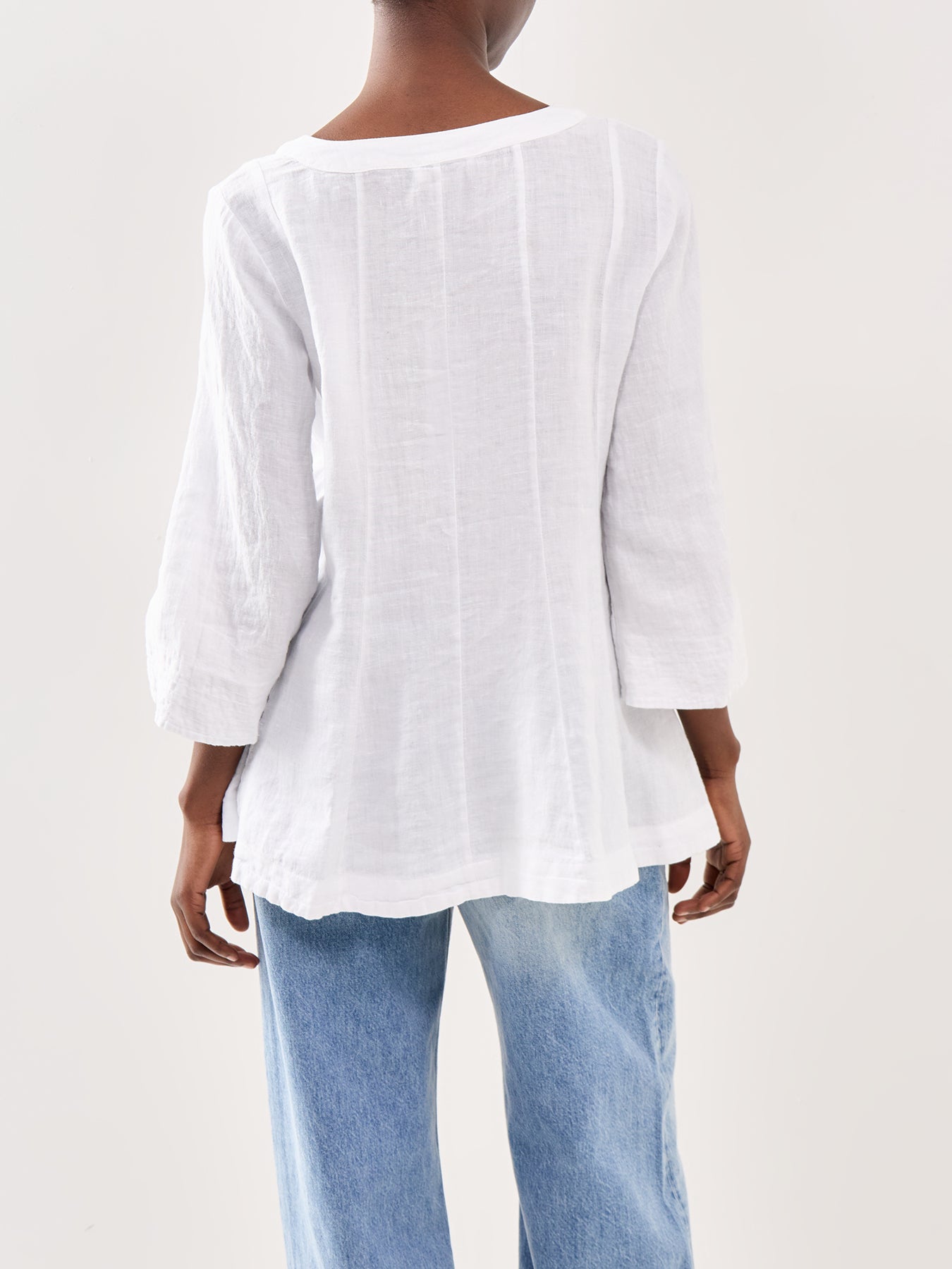 Fine Linen Tunic Shirt White