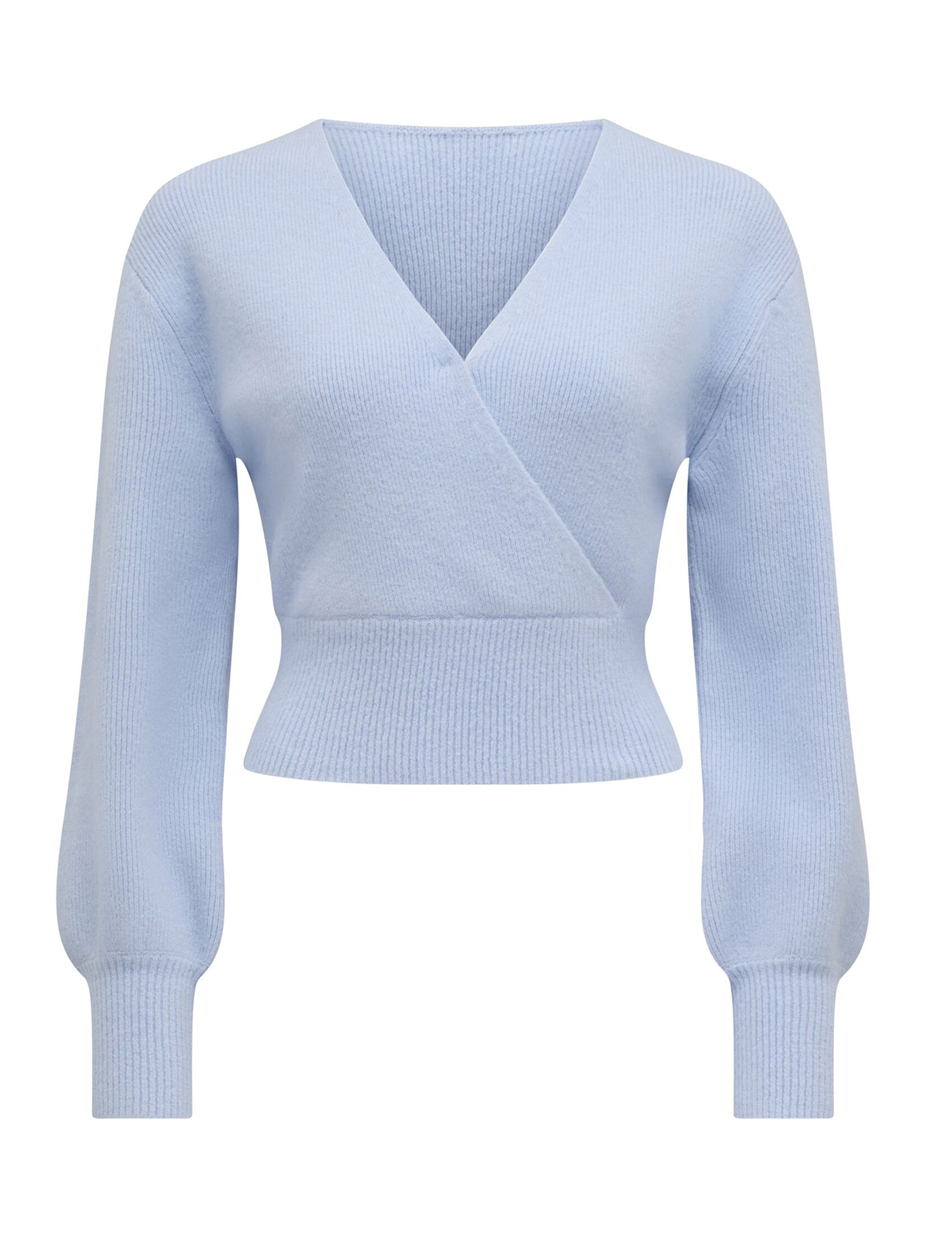 Sloane Wrap Knitted Sweater Blue