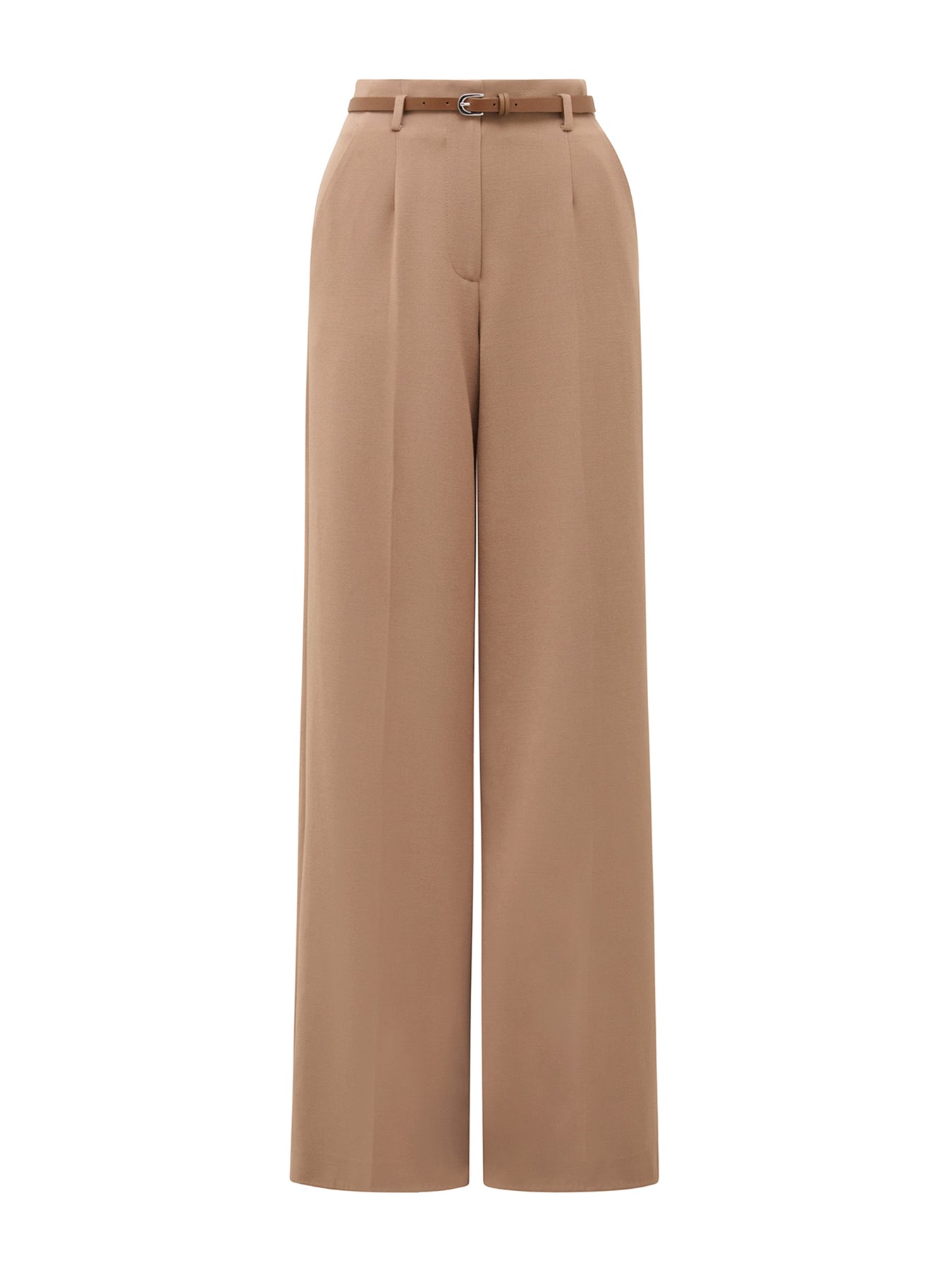 Chantelle Belted Wide Leg Pants Brown