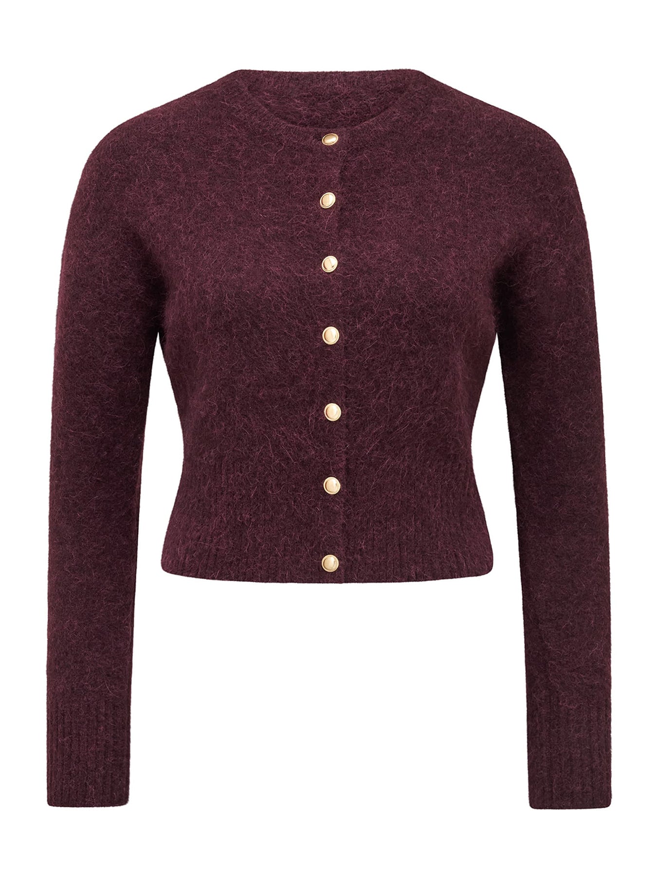 Tilly Crew Neck Cardigan Purple