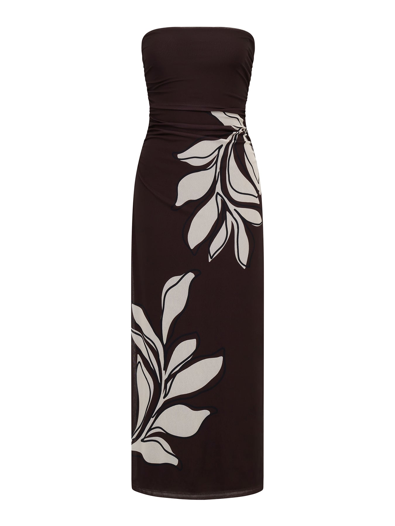 Mimi Mesh Ruched Midi Dress