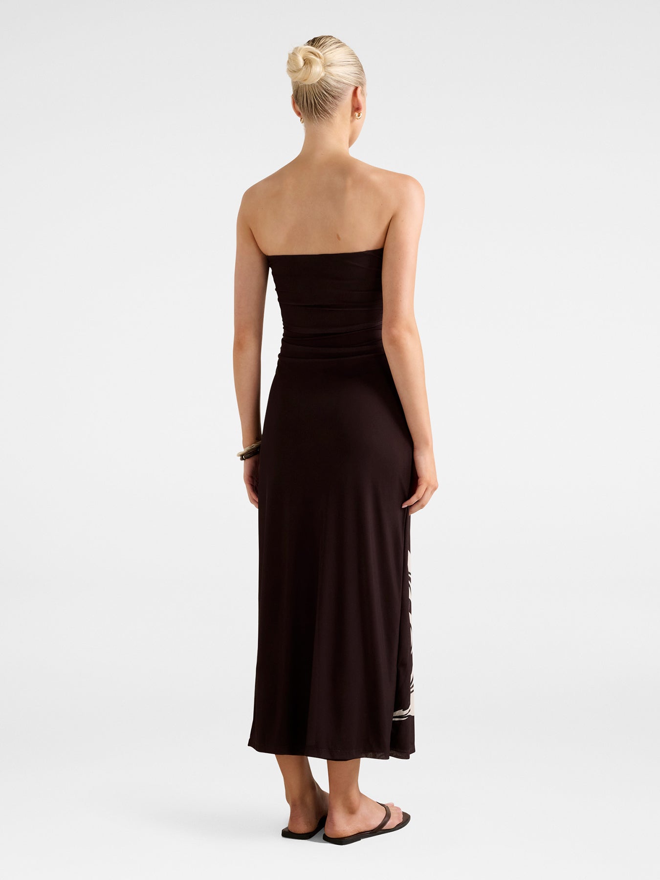 Mimi Mesh Ruched Midi Dress