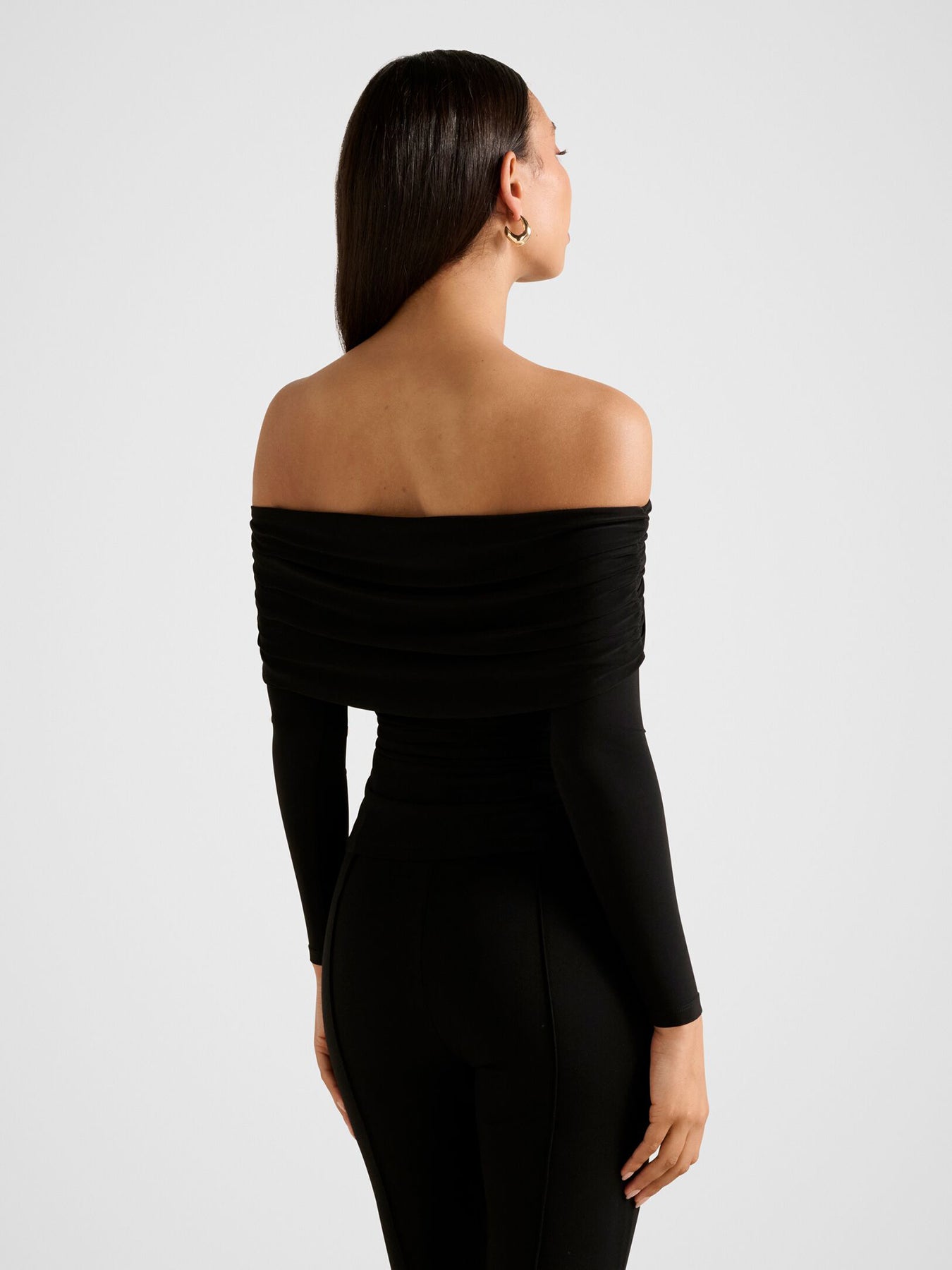 Keely Hardware Bardot Neck Top Black
