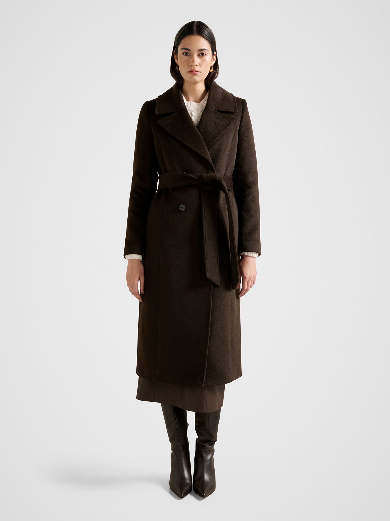 Blake Double Breasted Coat Brown