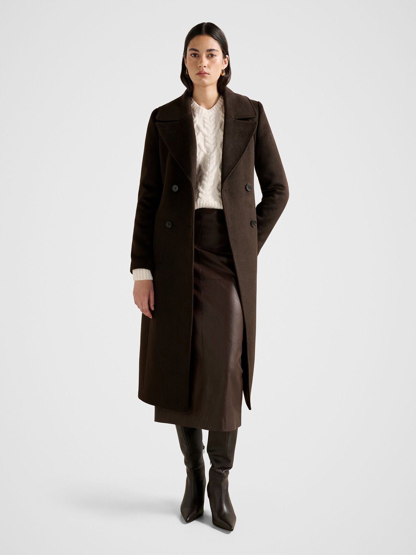 Blake Double Breasted Coat Brown