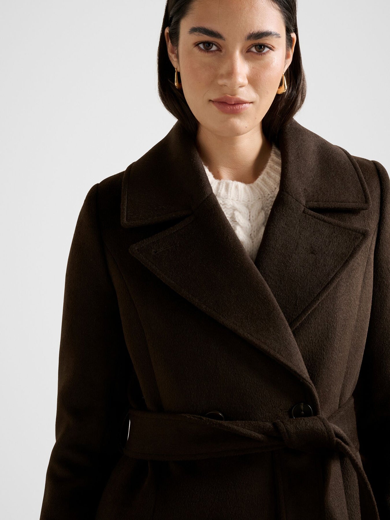 Blake Double Breasted Coat Brown