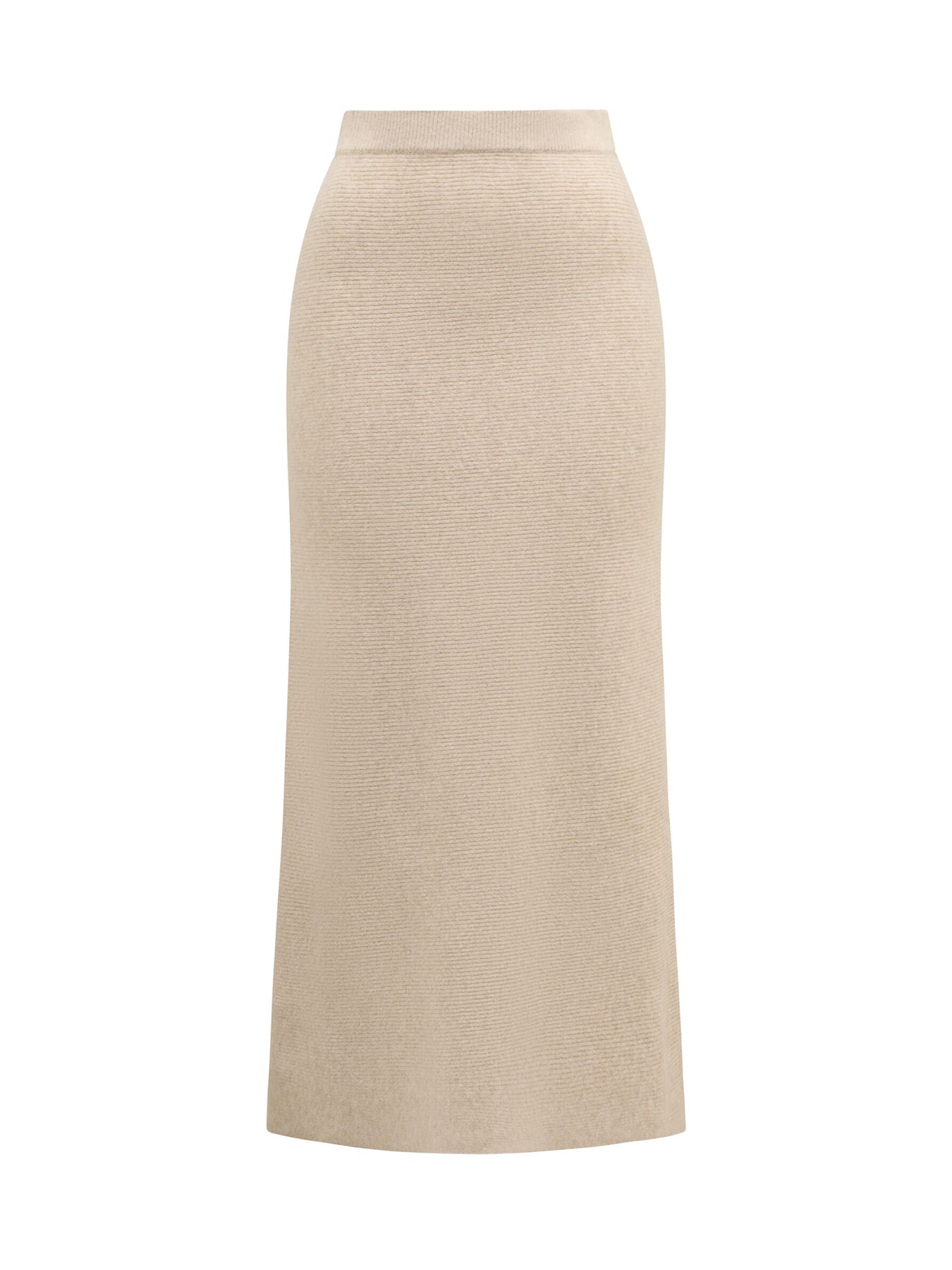 Cora Knitted Midi Skirt Nude