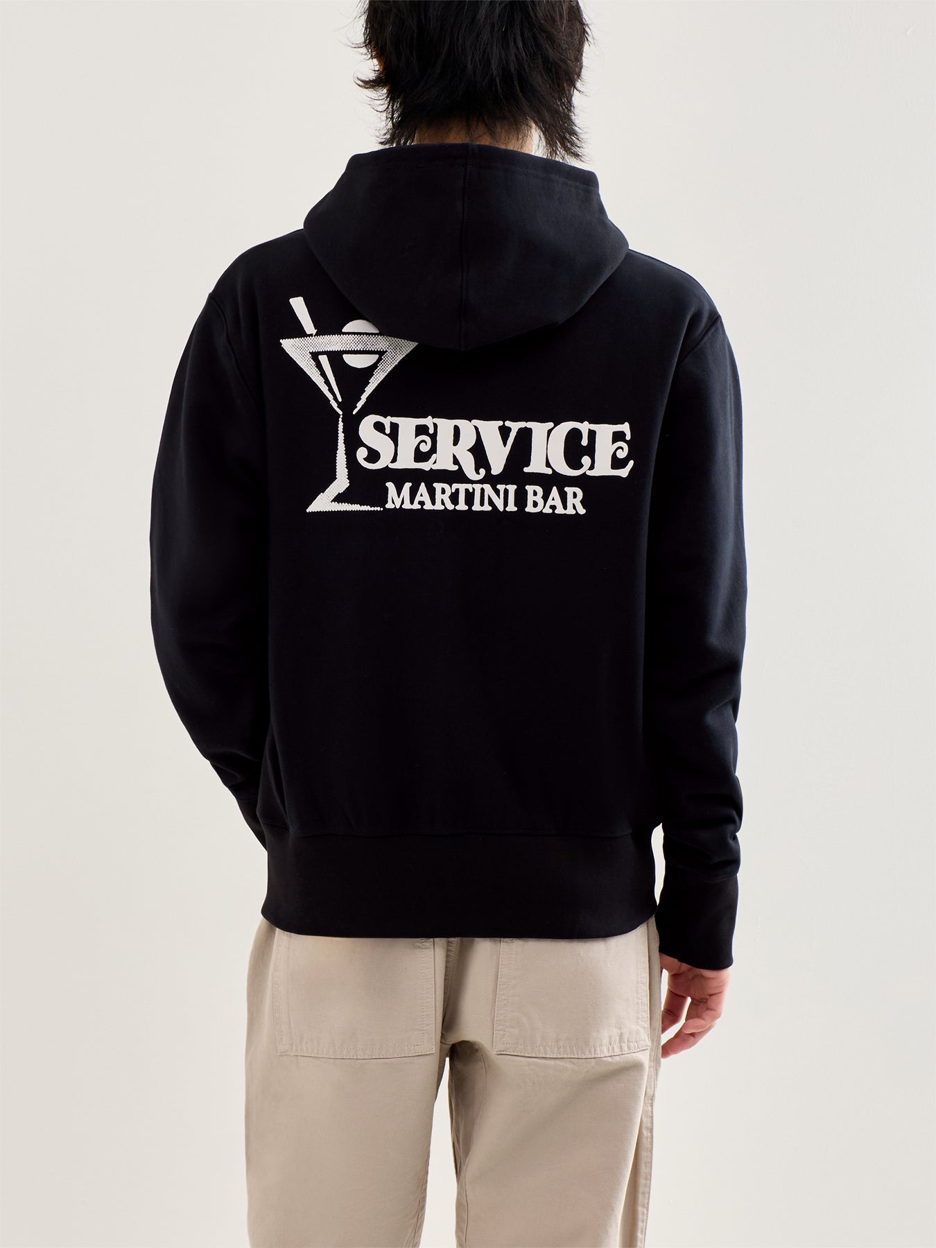 Martini Zipper Hoodie Black