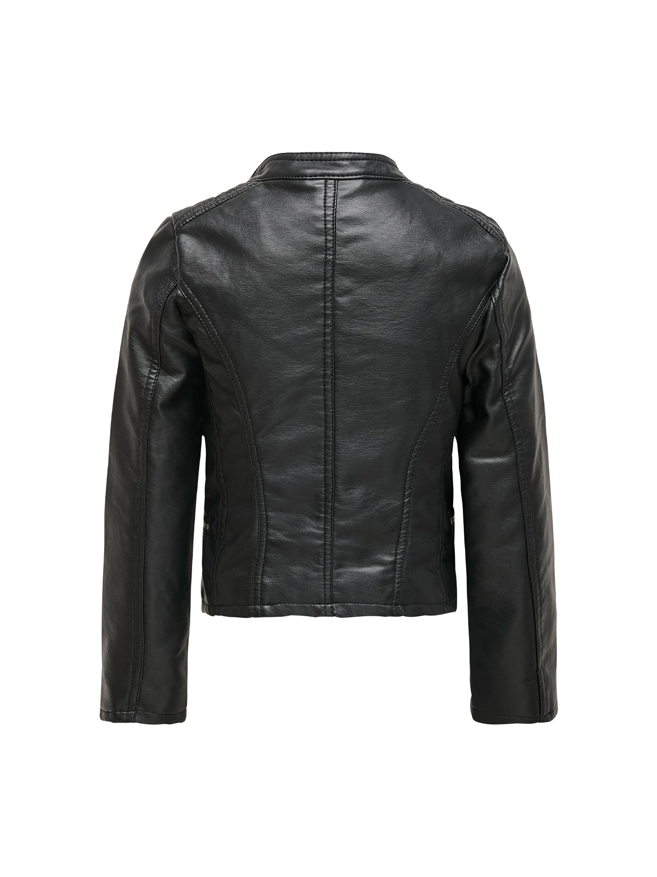 Kids’ Freya Faux Leather Biker Jacket Black