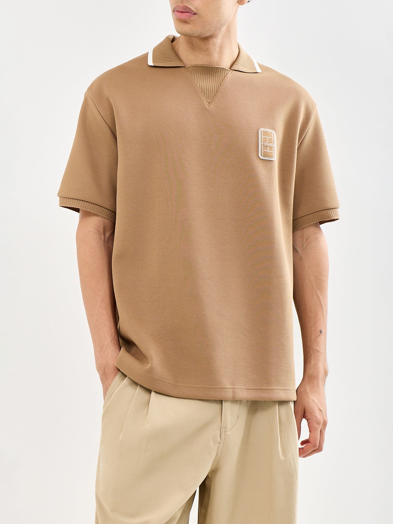 Classic Cotton Polo Shirt Tan