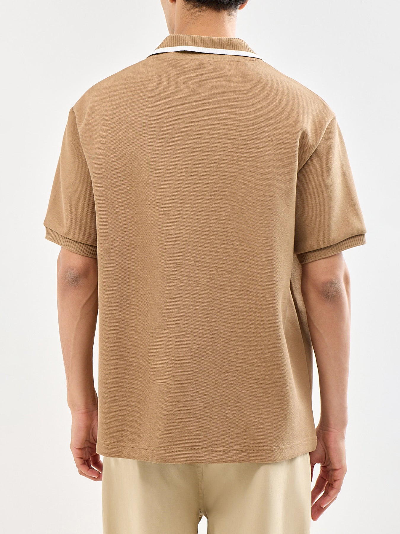 Classic Cotton Polo Shirt Tan