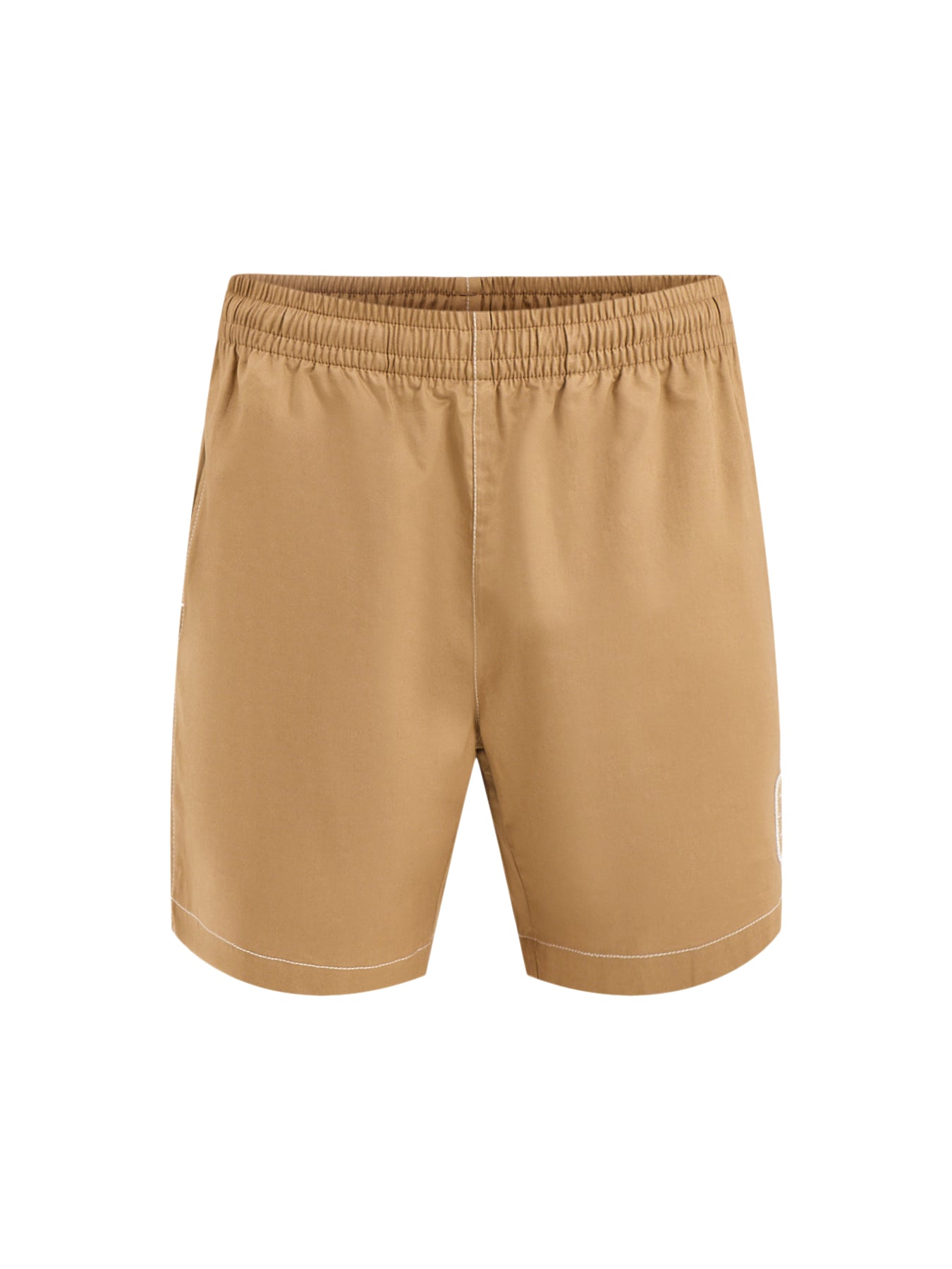 Drawstring Cotton Chino Shorts Tan