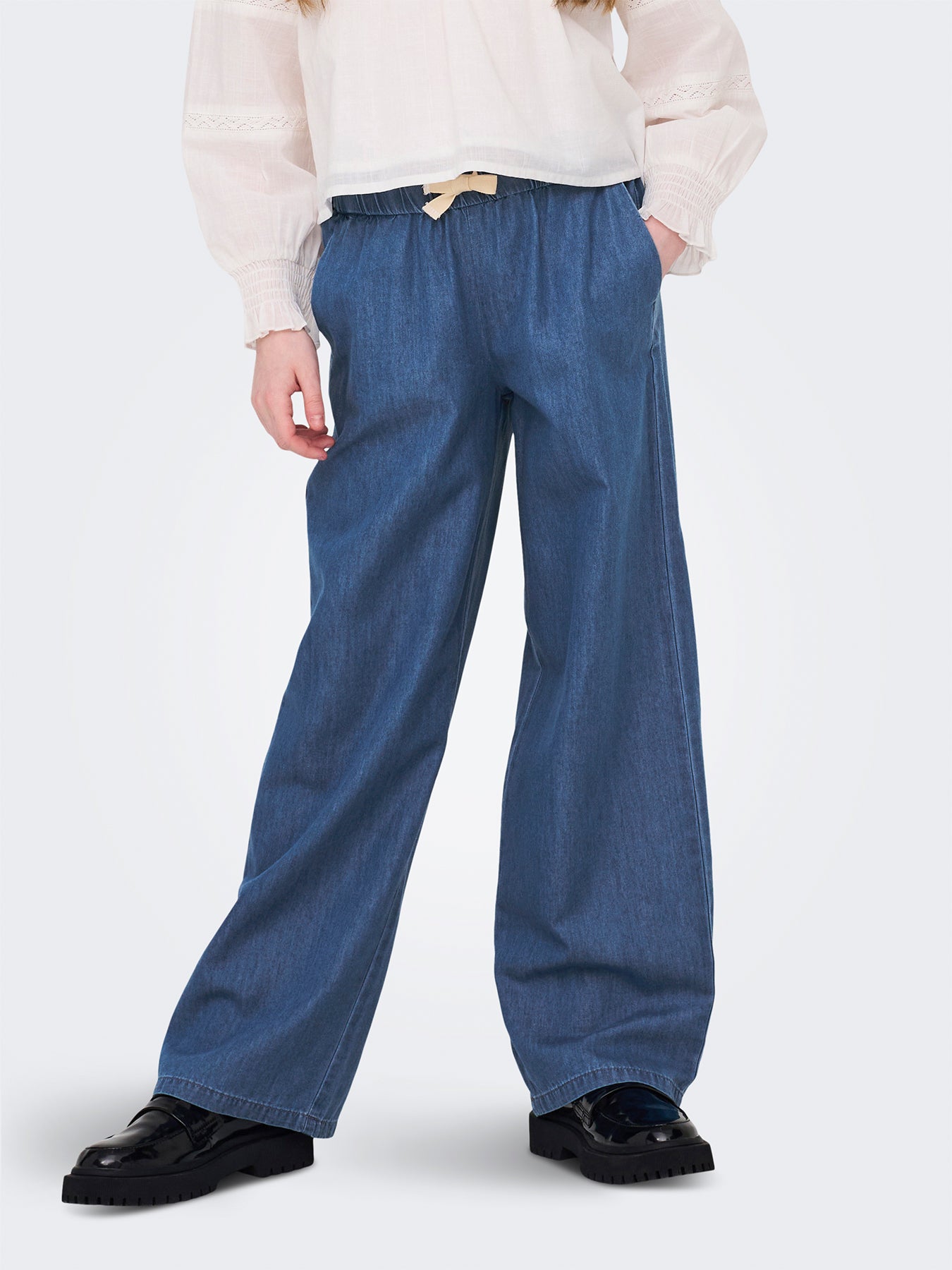 Kids' Palazzo Denim Trousers Blue