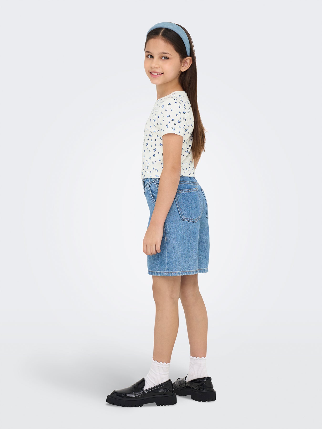 Kids’ Bella Life Printed Short Sleeve Top Blue
