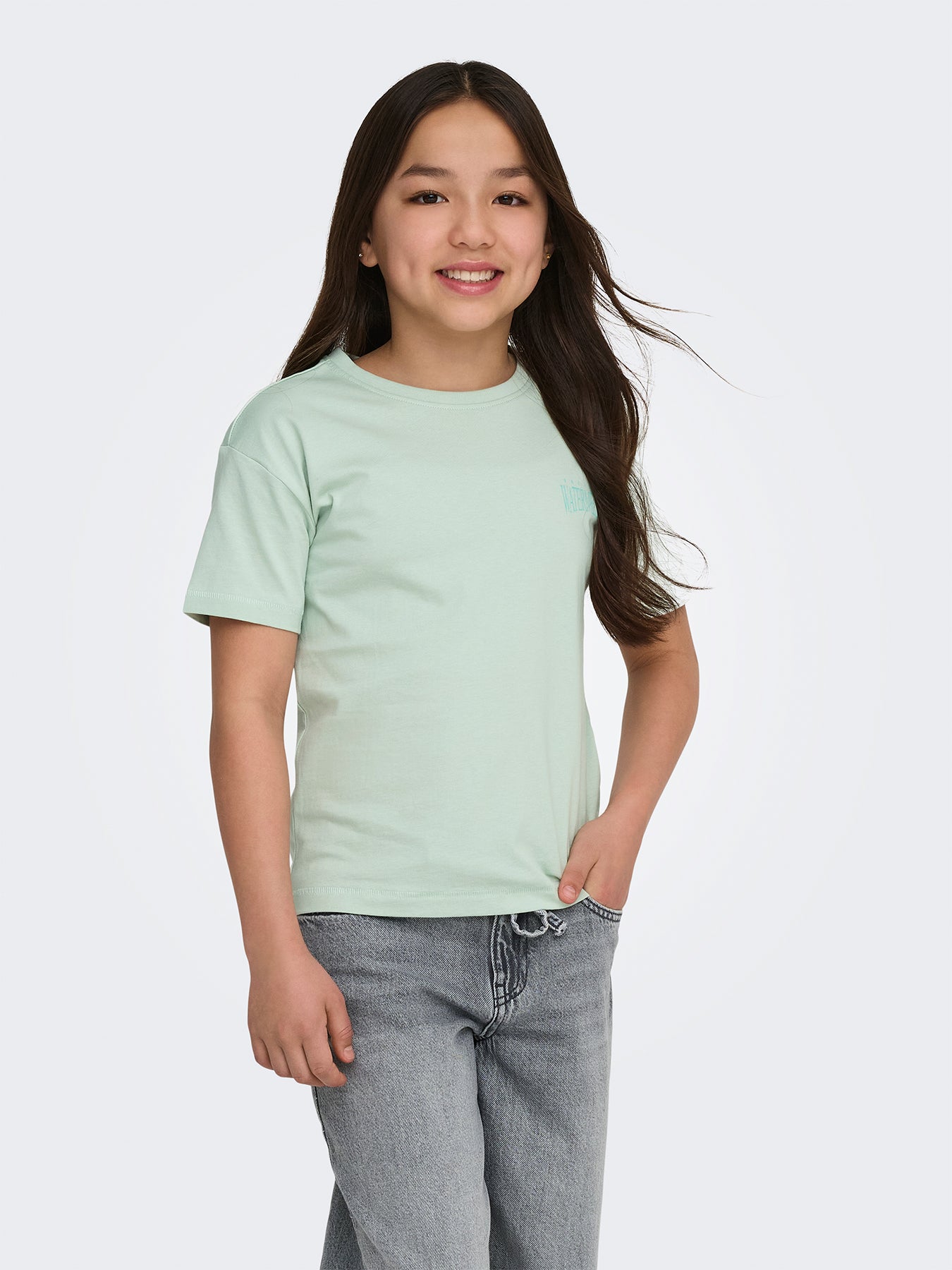 Kids' Loose Organic Cotton T-Shirt Green