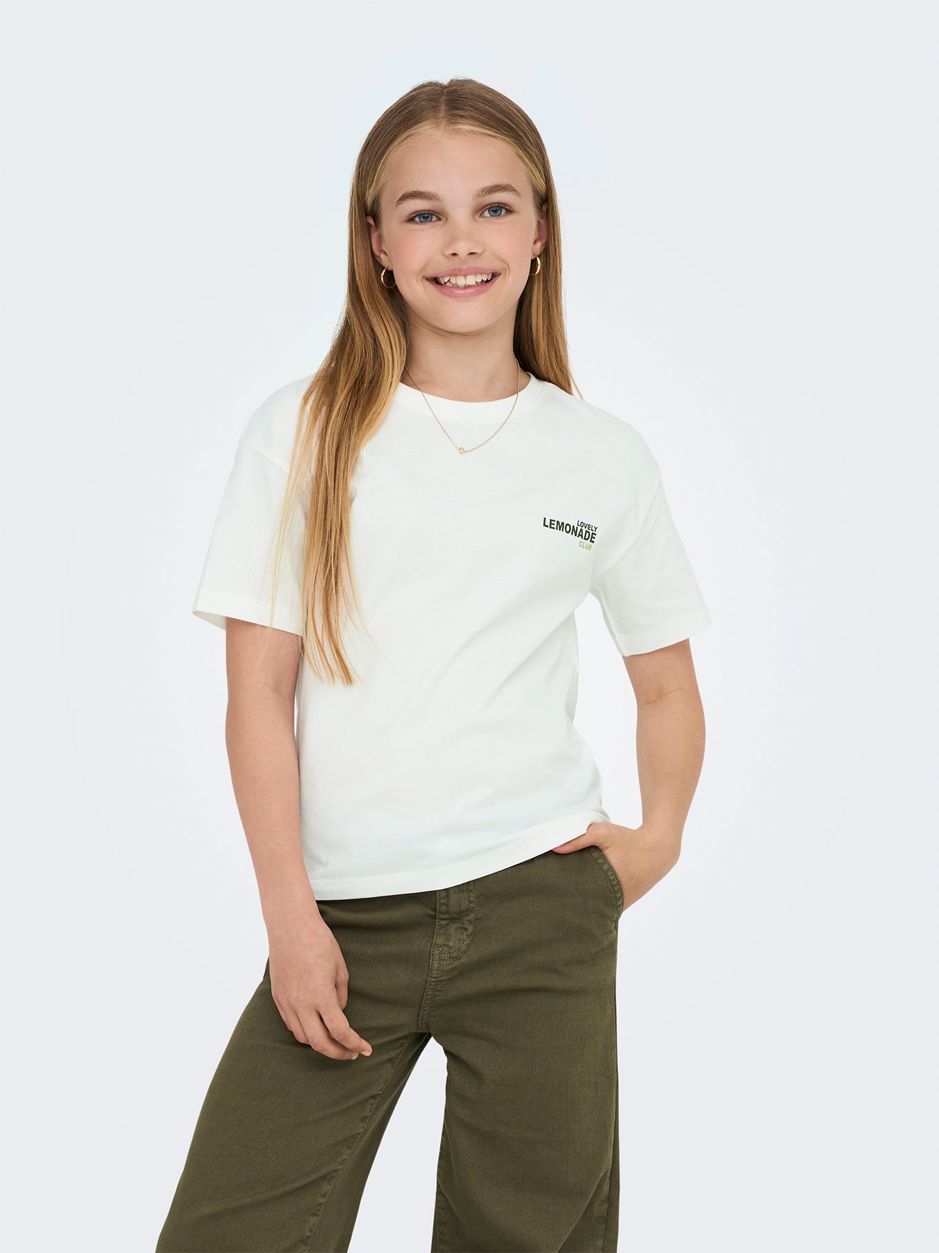Kids' Loose Organic Cotton T Shirt White