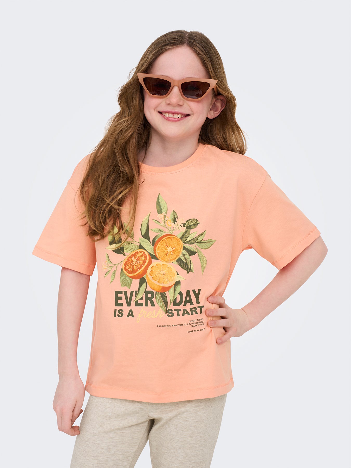 Kids' Loose Organic Cotton T Shirt Pink