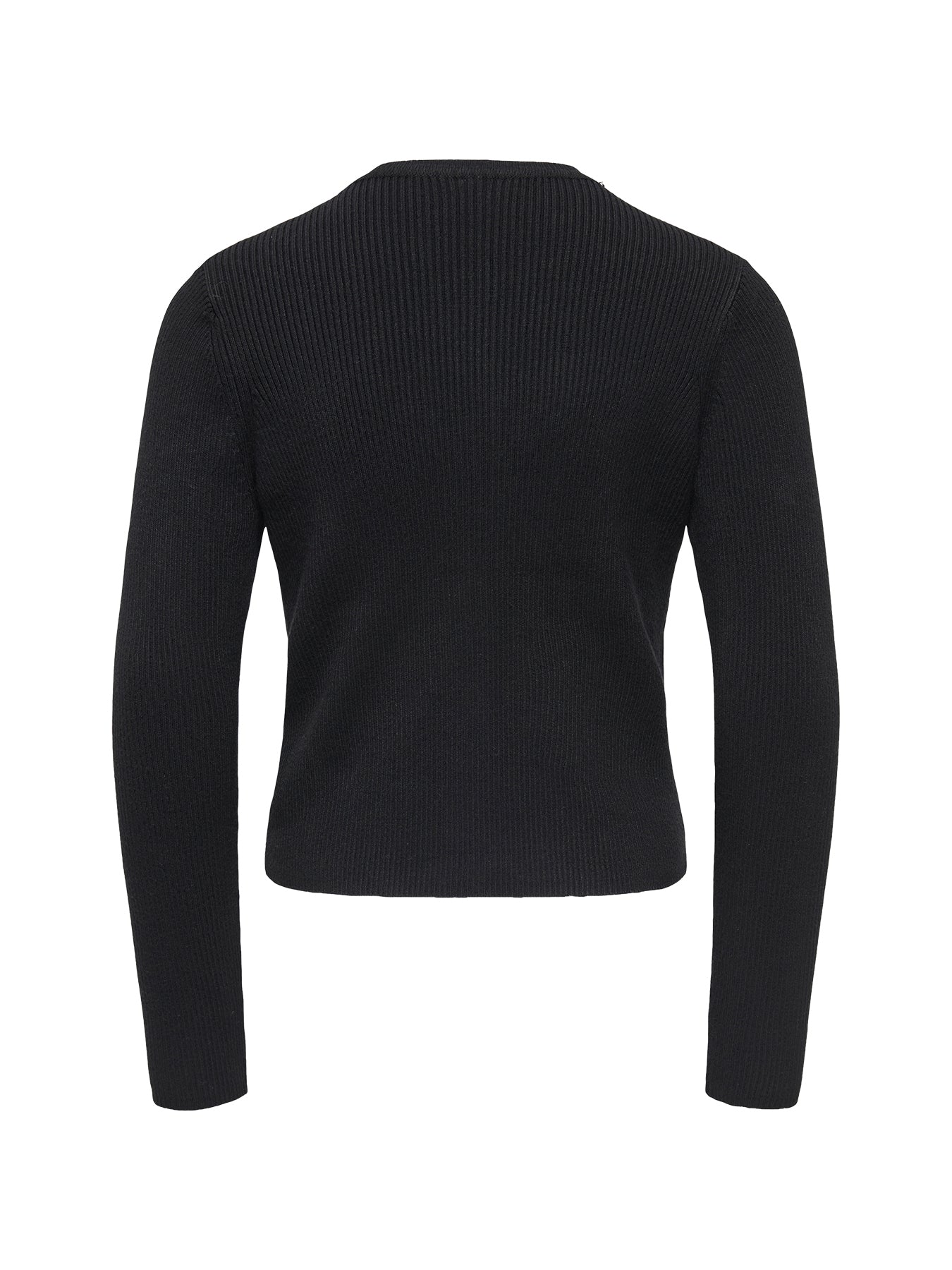 Kids’ Natascha Long Sleeve Crew Neck Cardigan Black