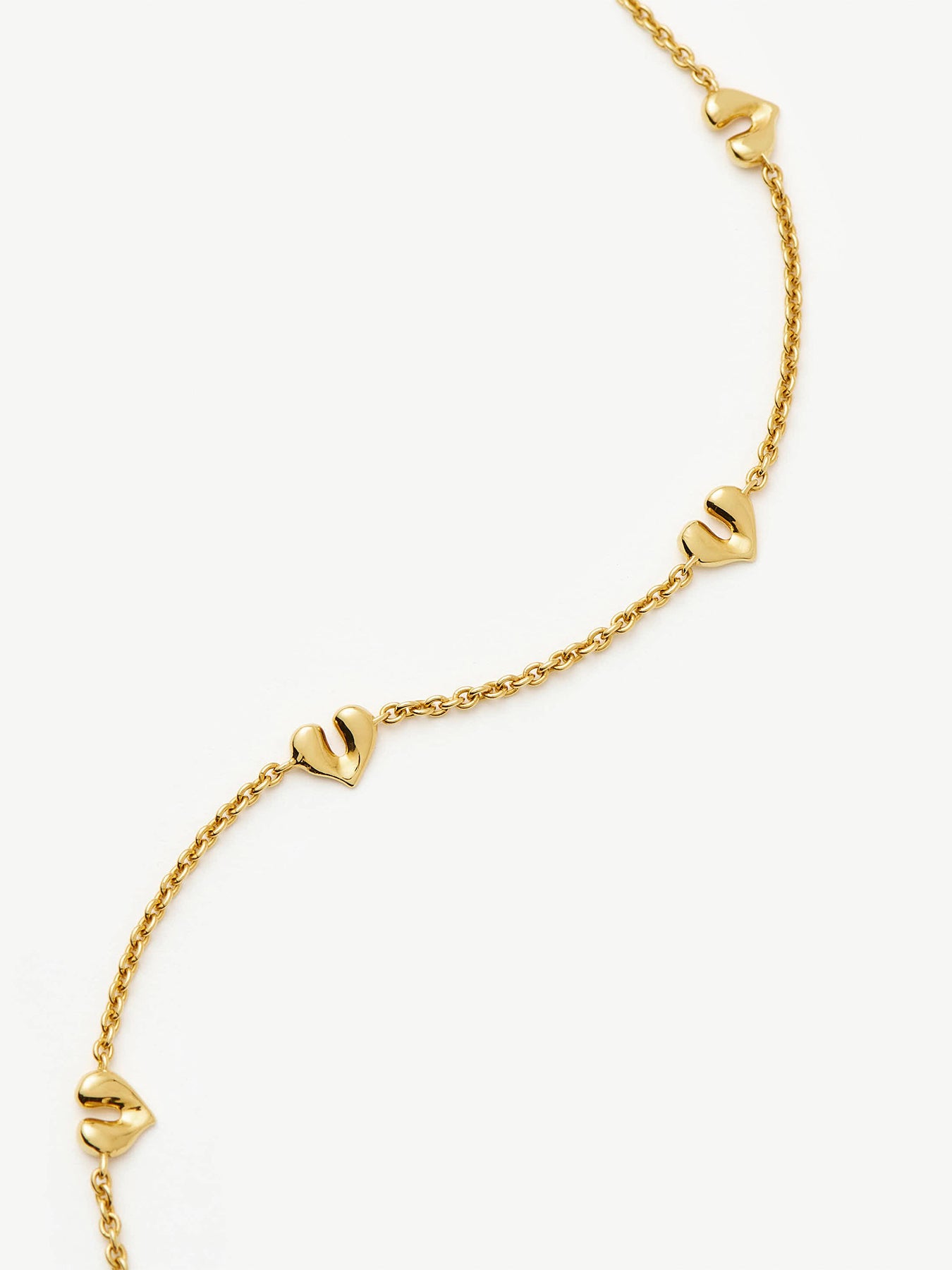 Molten Heart Mini Charm Choker Gold