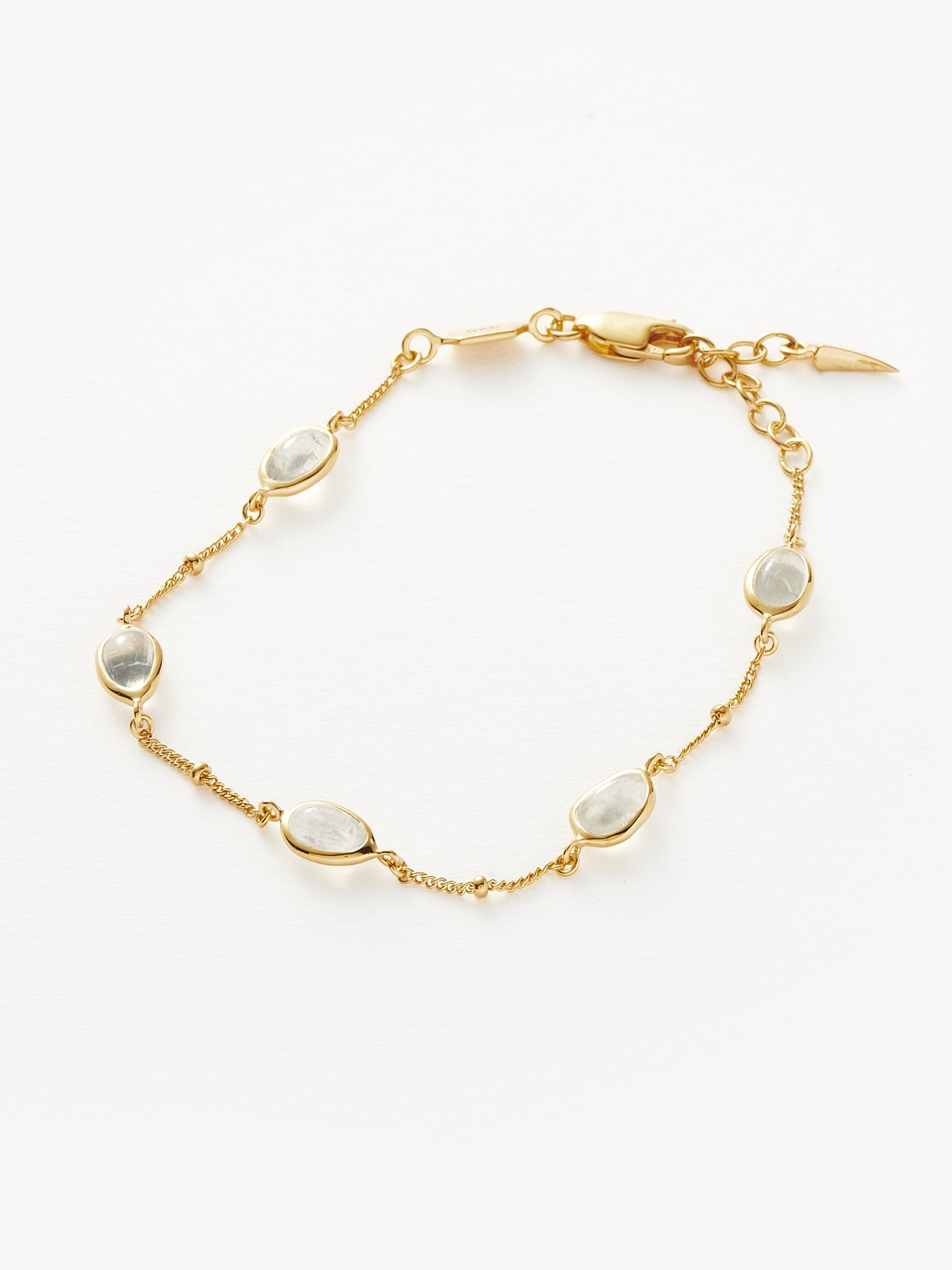 Rainbow Moonstone Bracelet Gold