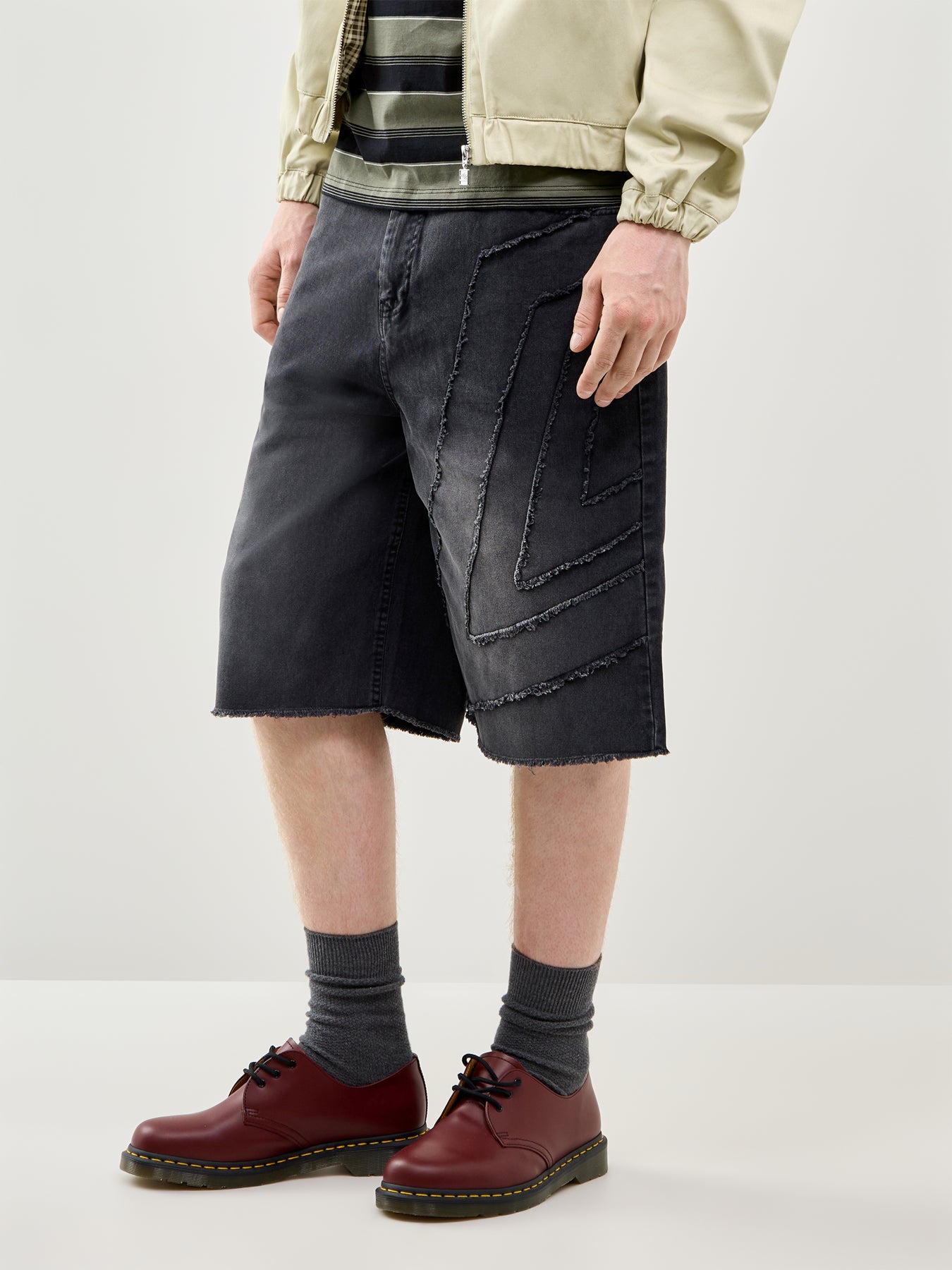 Washed Drill Shorts Black