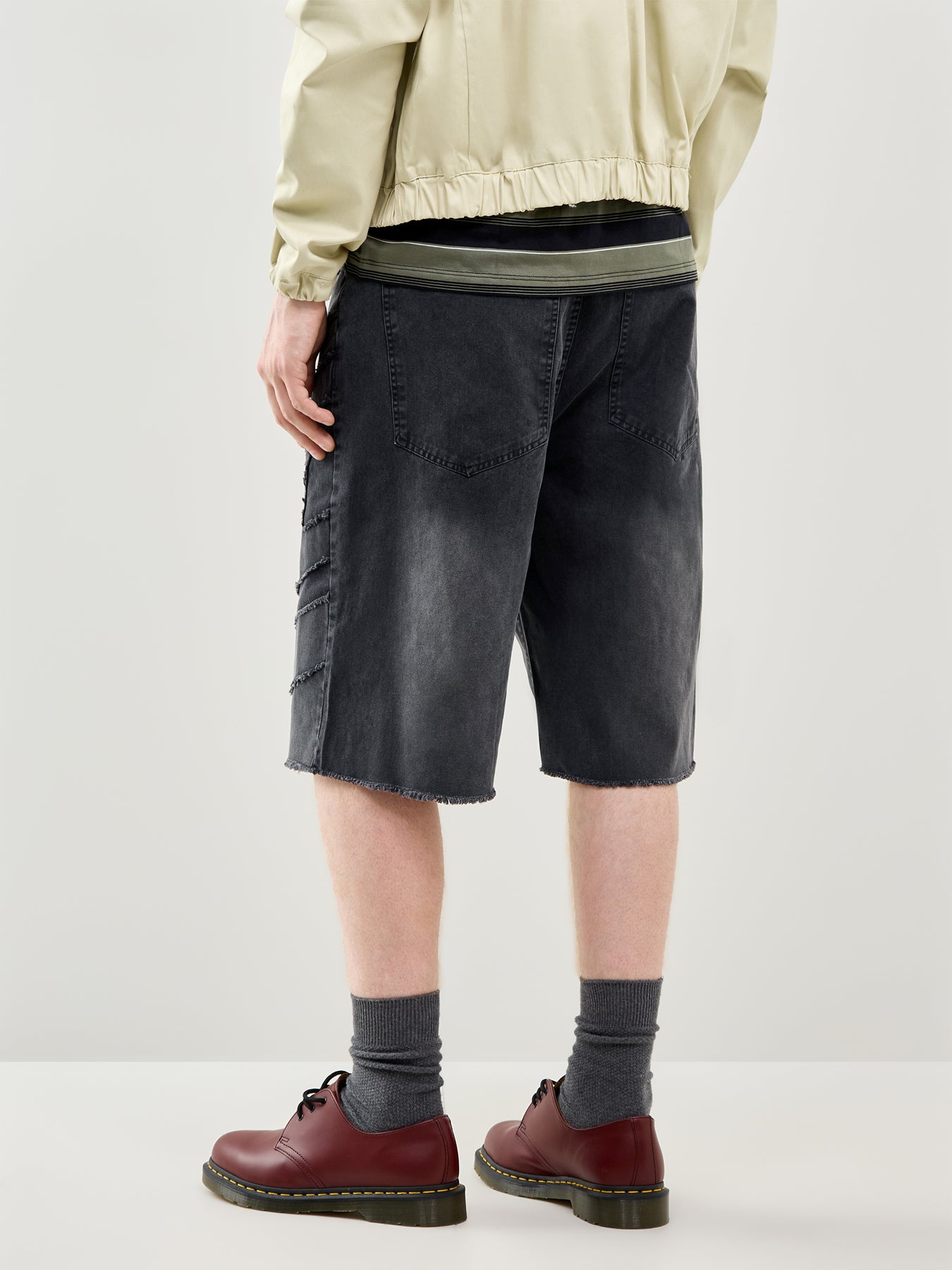 Washed Drill Shorts Black