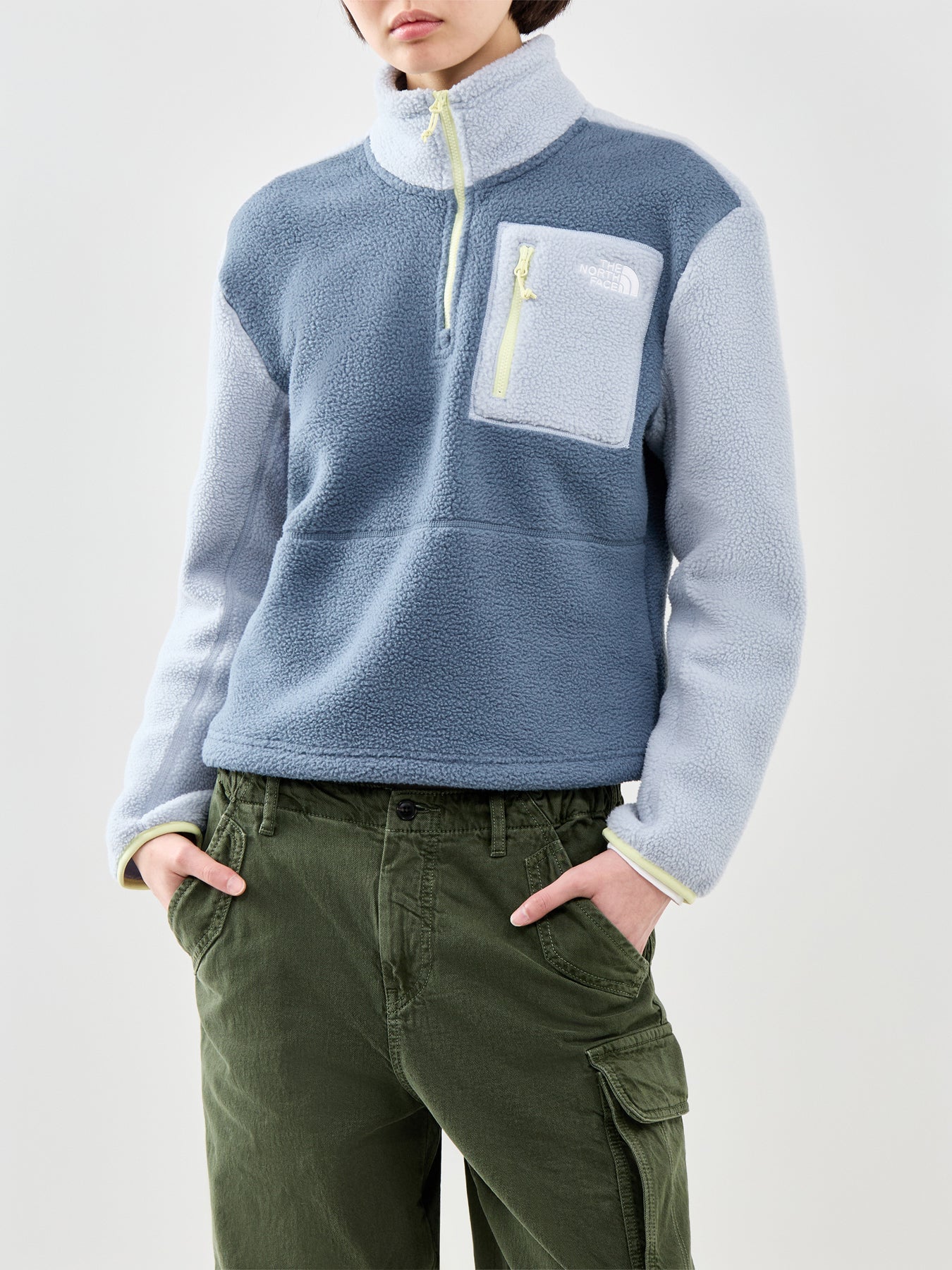 W Yumiori 1/4 Zip Granite Grey/Frost Grey