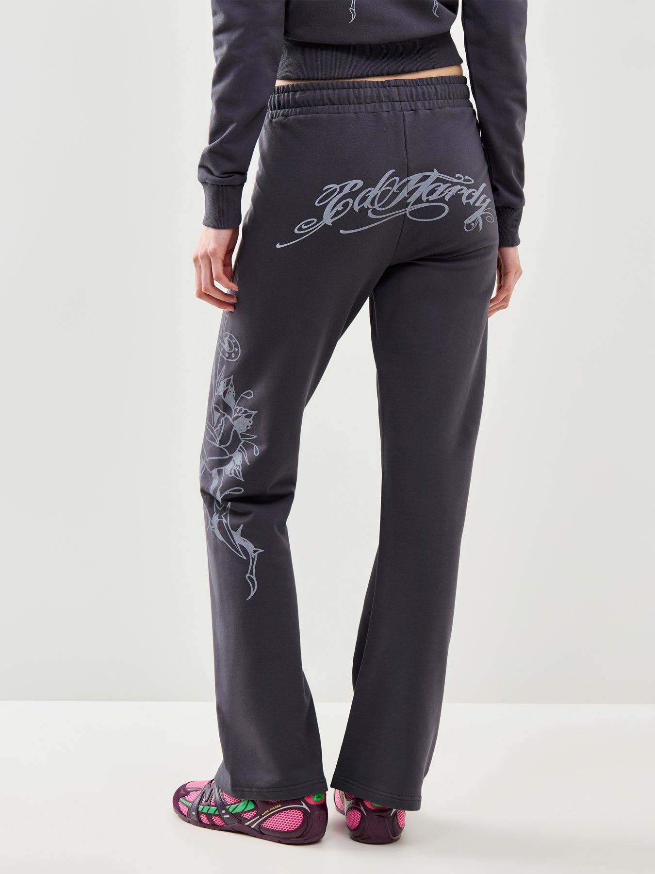 Love Is Mystery Flared Joggers Grey