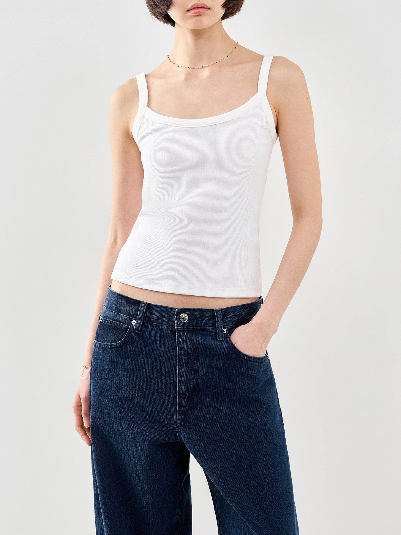 May Strap Top White