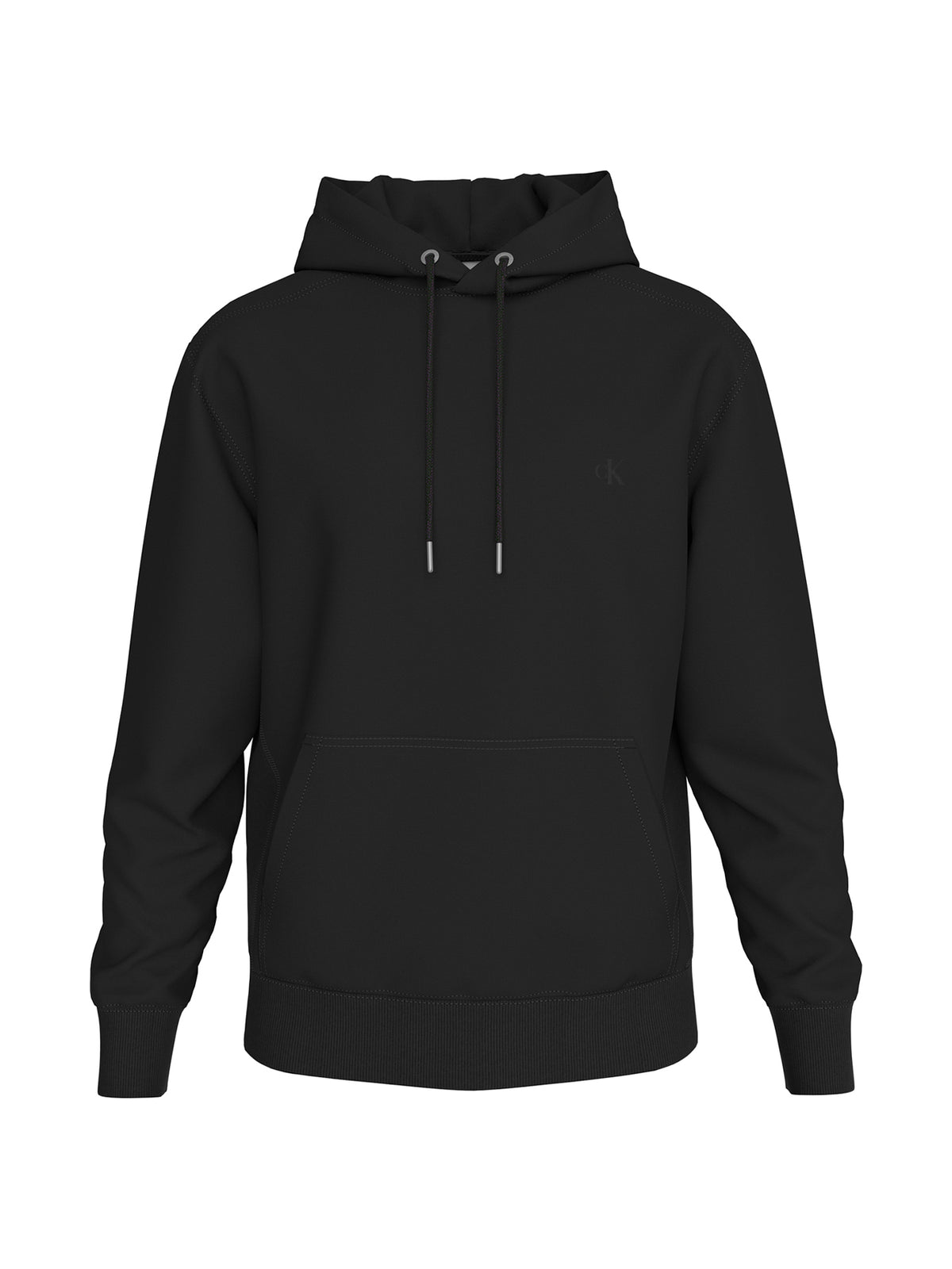 Cotton Terry Monogram Hoodie Black