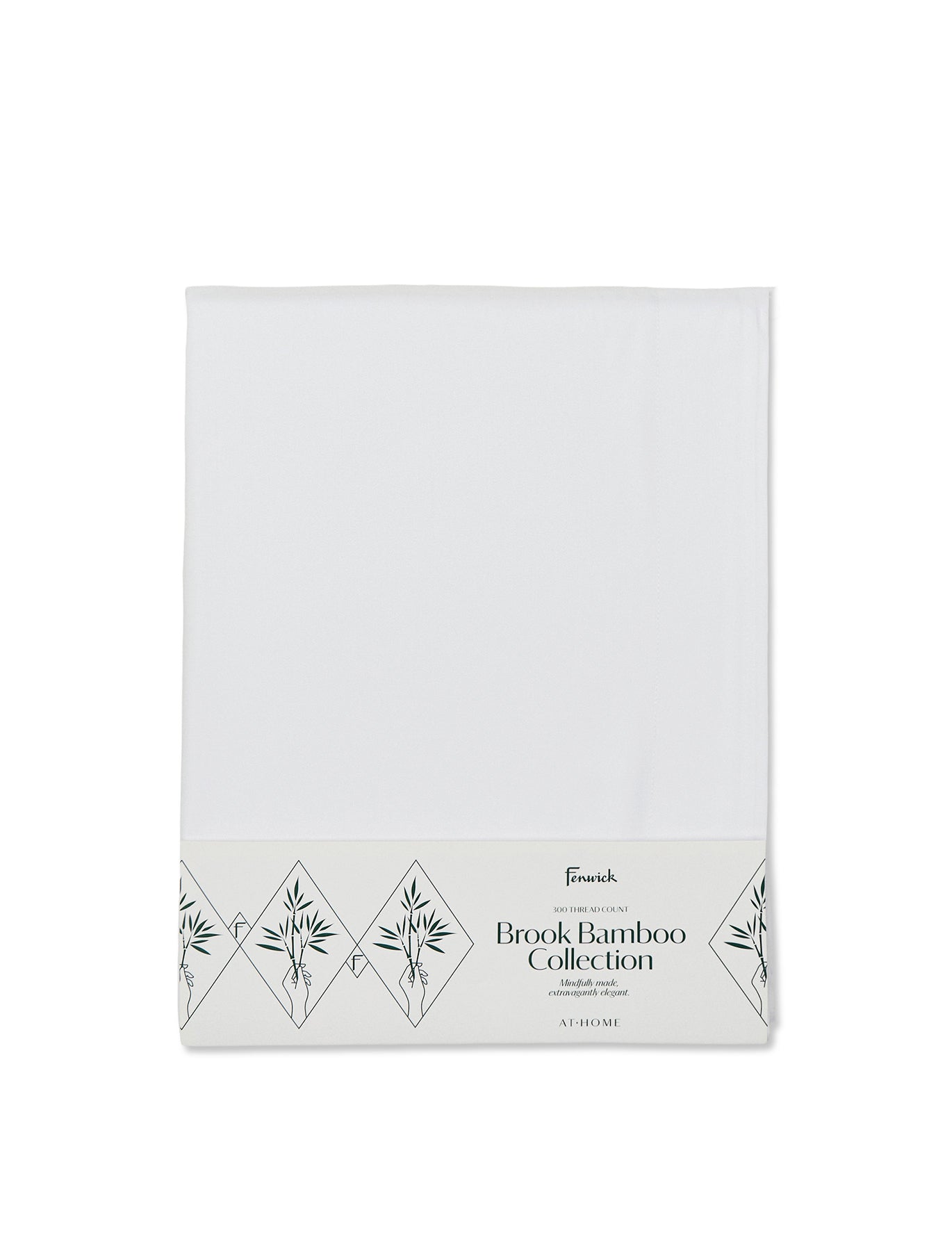 Brook Fitted Sheet Double White
