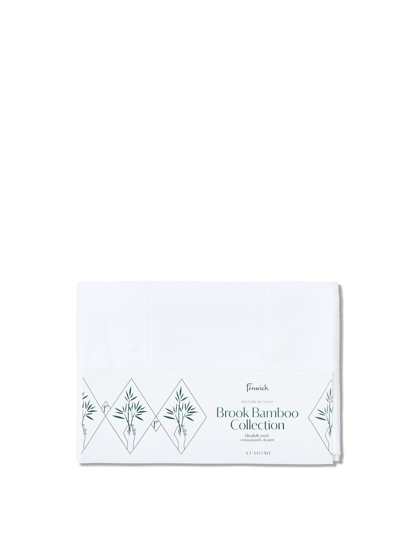 Brook Bamboo 300 Thread Count Standard Pillowcase White