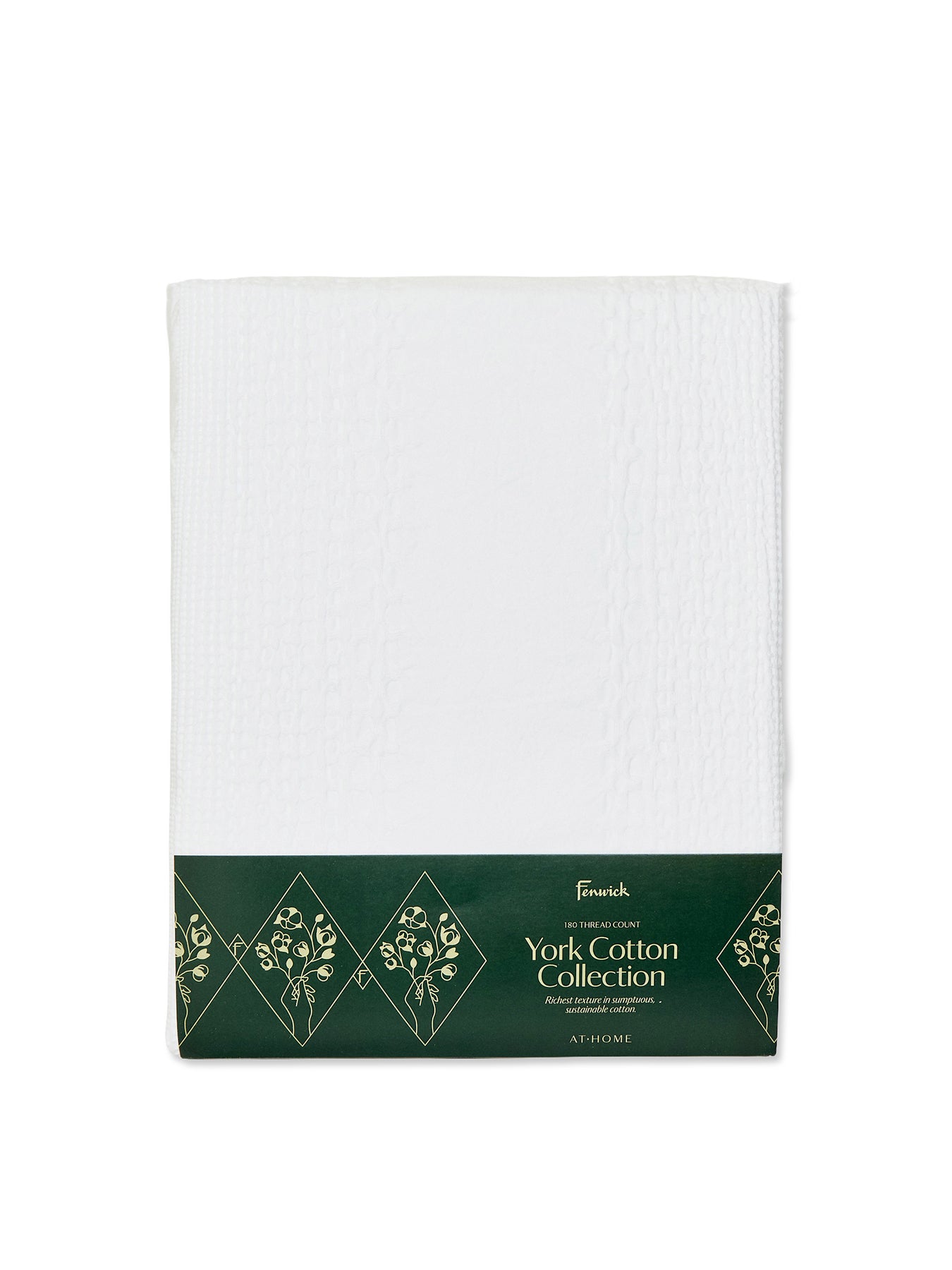 York Duvet Cover King White