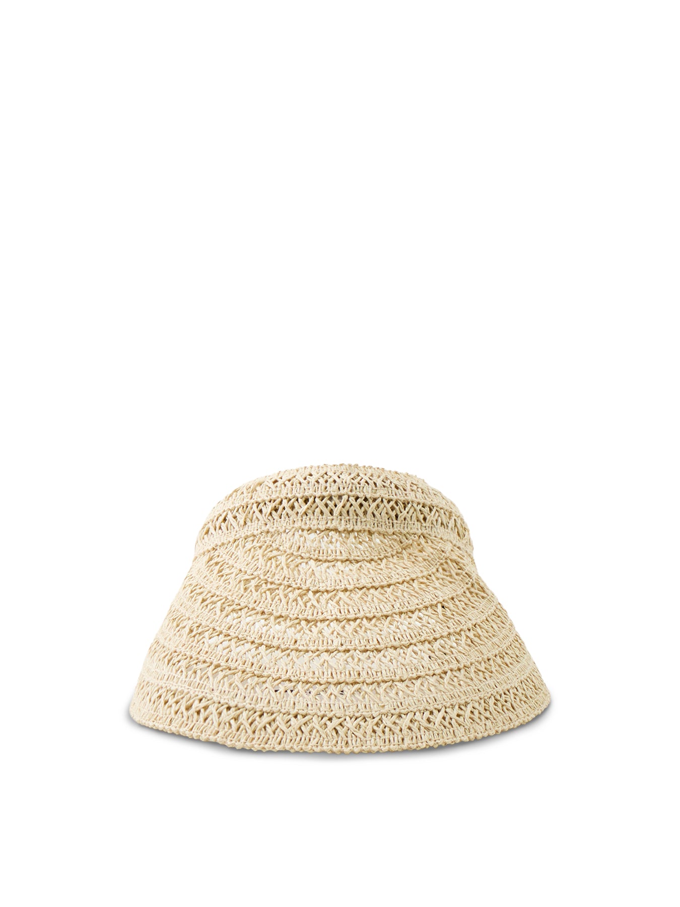 Pcbonnie Straw Cap Hat Beige