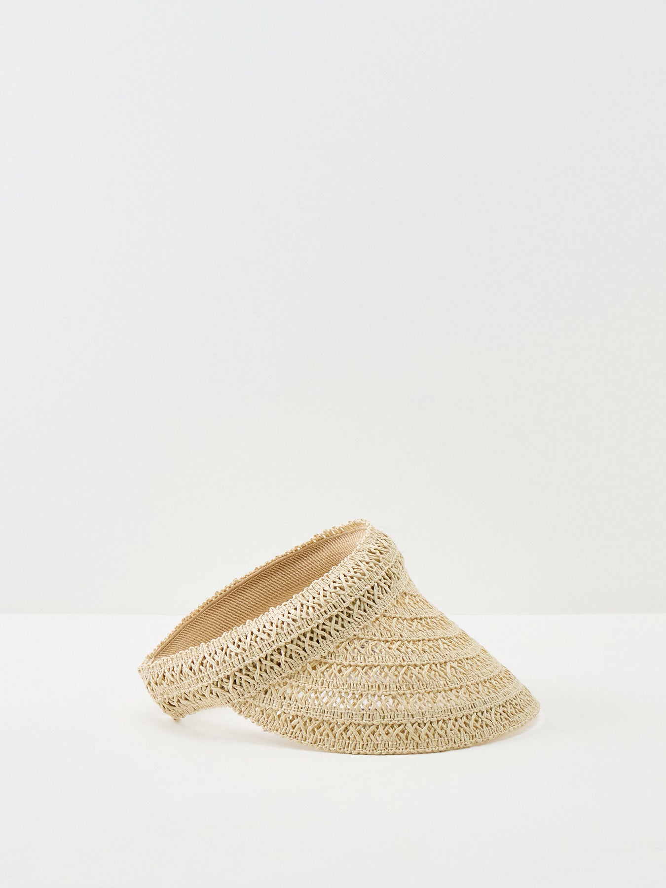Pcbonnie Straw Cap Hat Beige