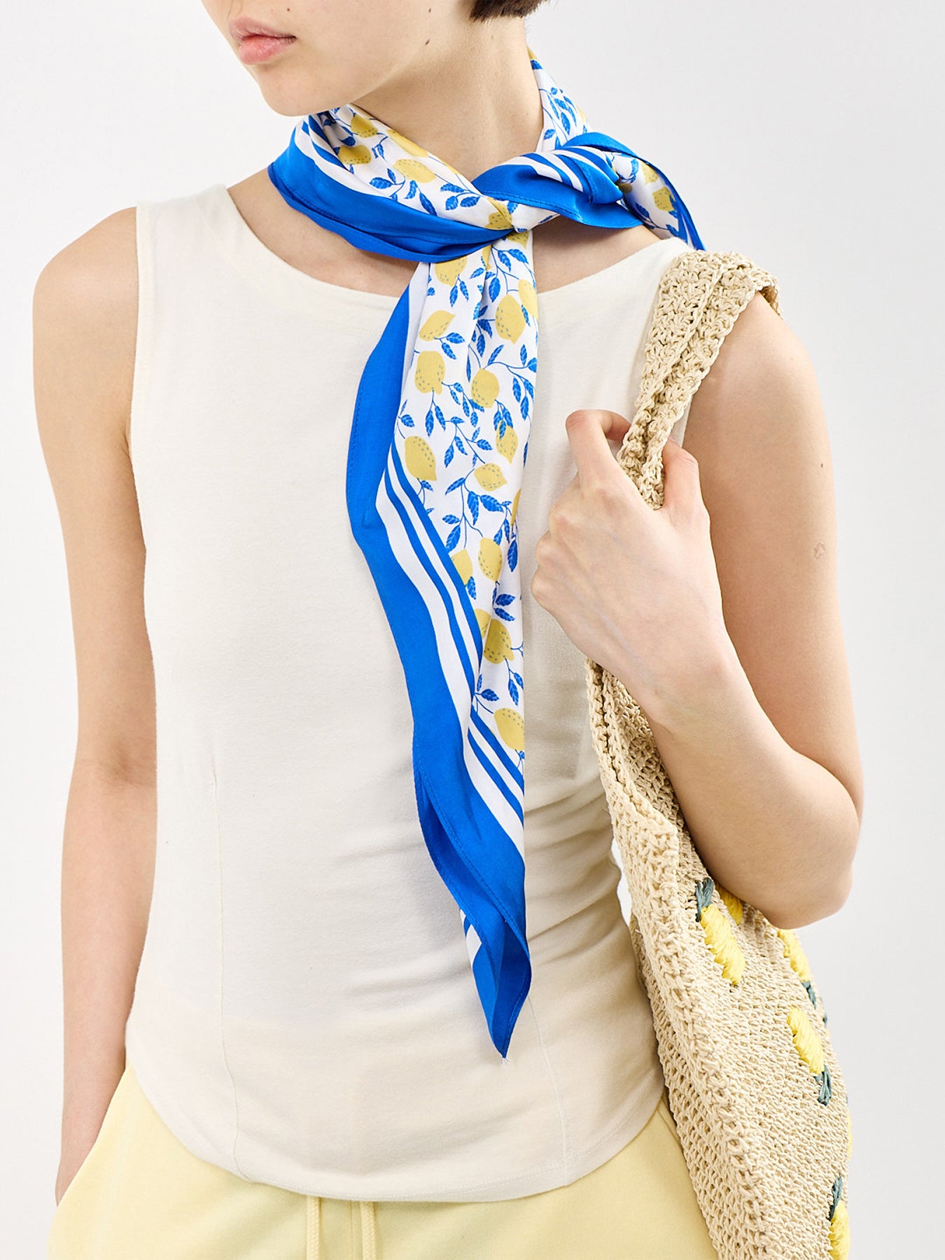 Jarina Square Scarf Blue