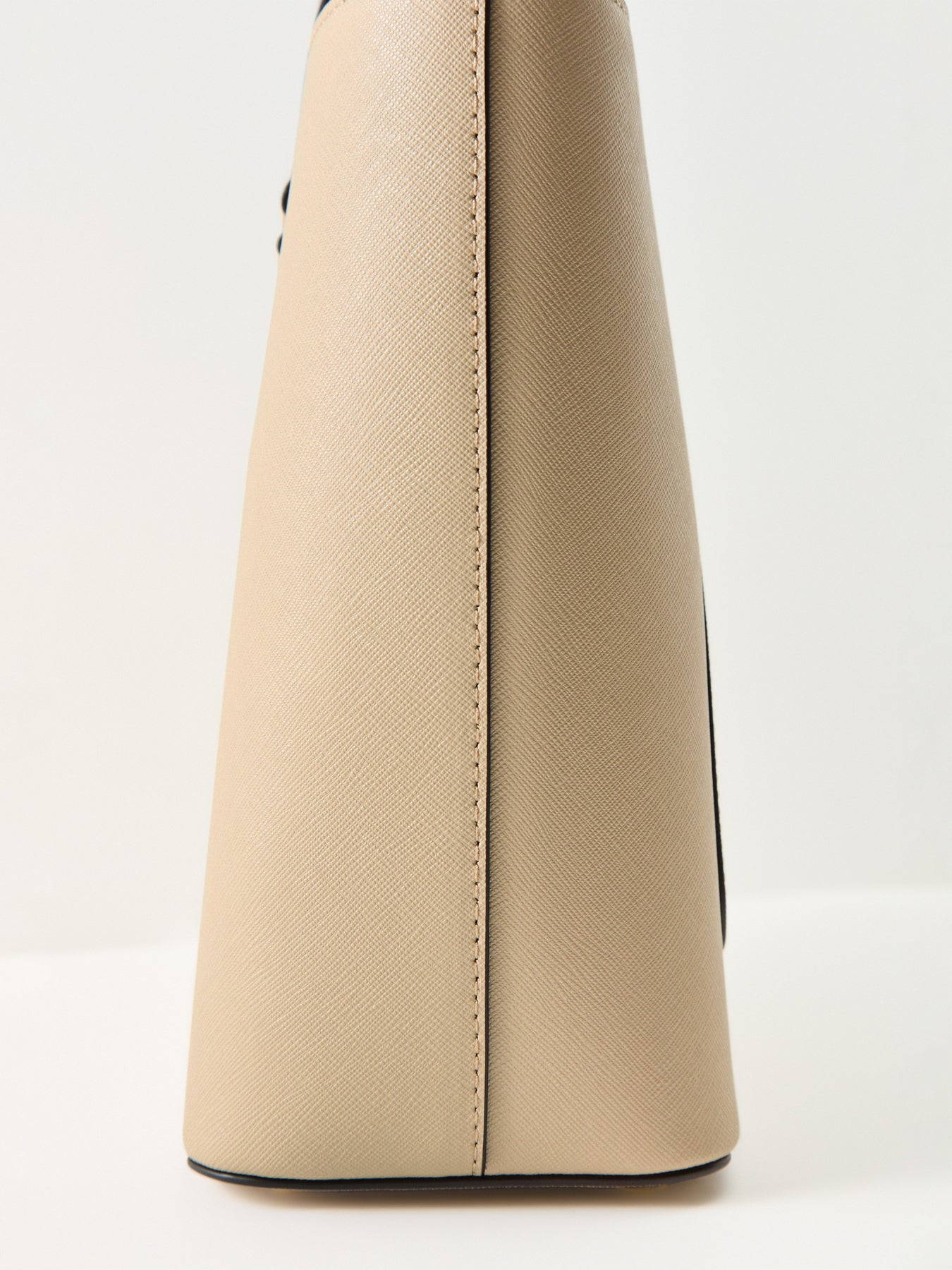 Karly Medium Leather Tote Bag Beige