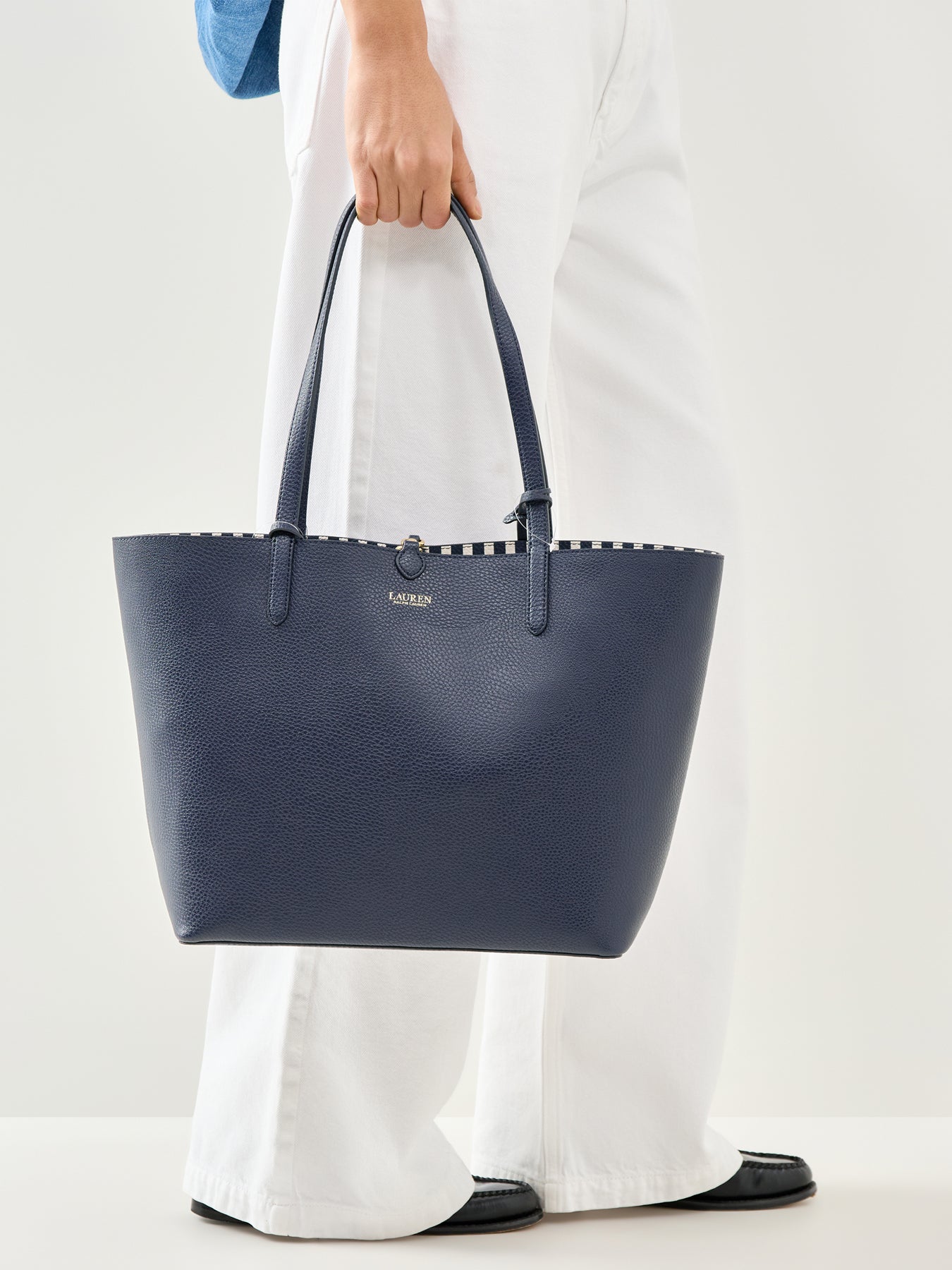 Reversible Medium Tote Bag Navy