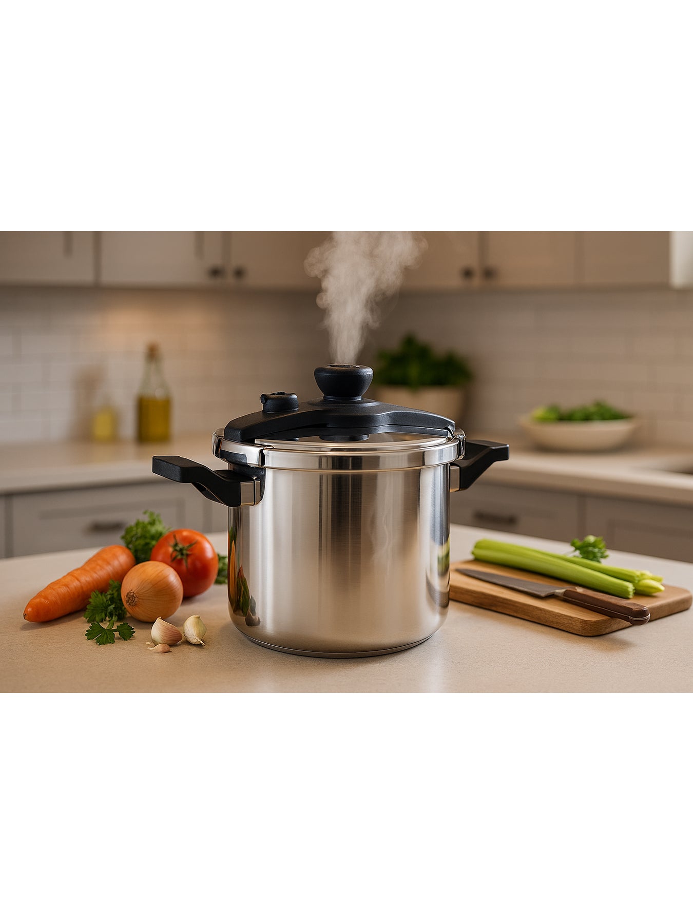 Twist & Lock Pressure Cooker Silver
