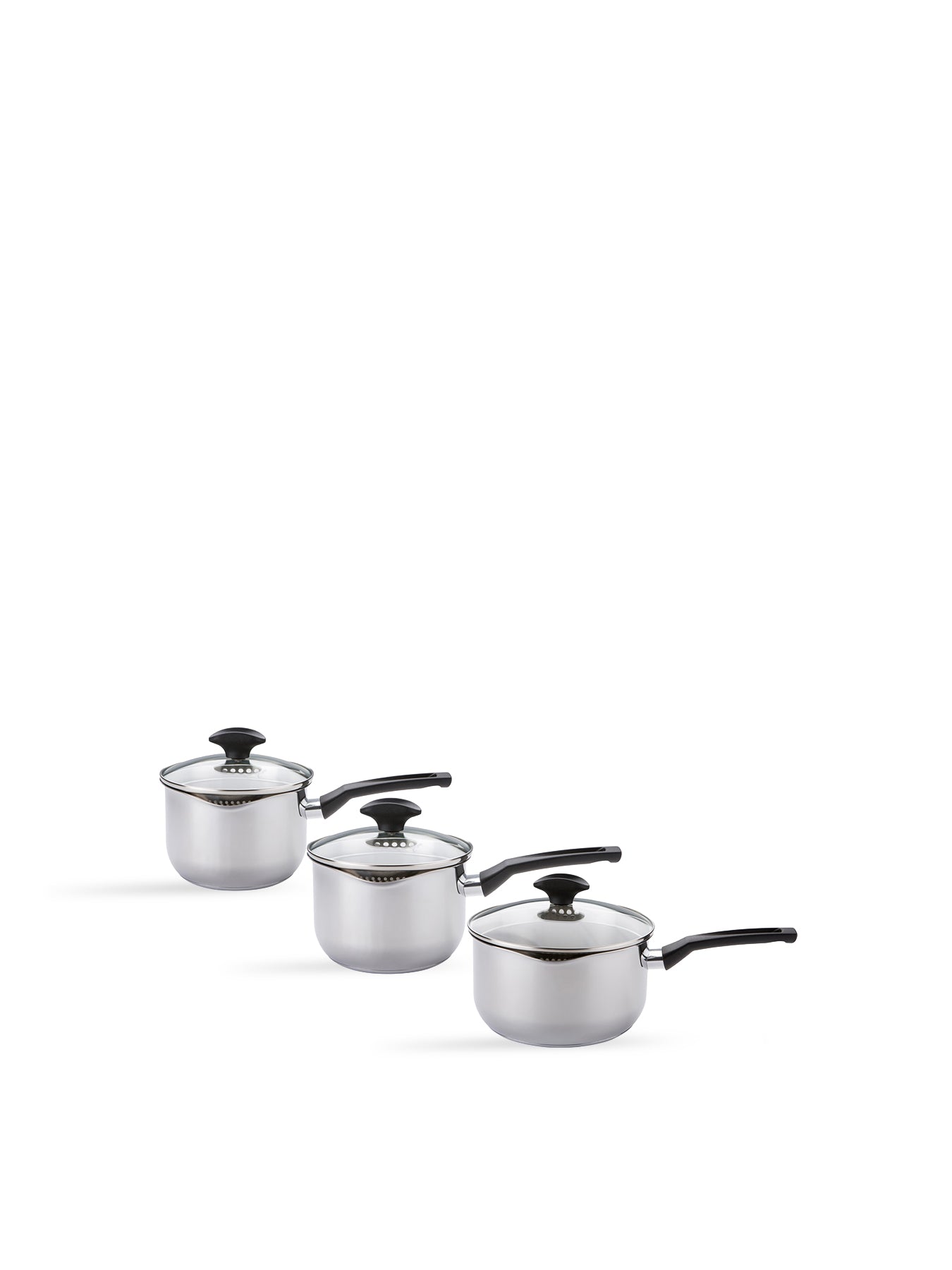 Cook & Strain Saucepan Set Silver
