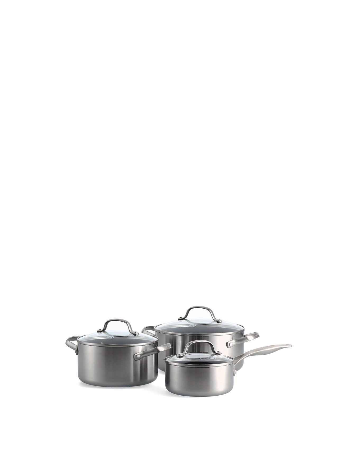 Geneva 3 Saucepan Cookware Set Stainless Steel
