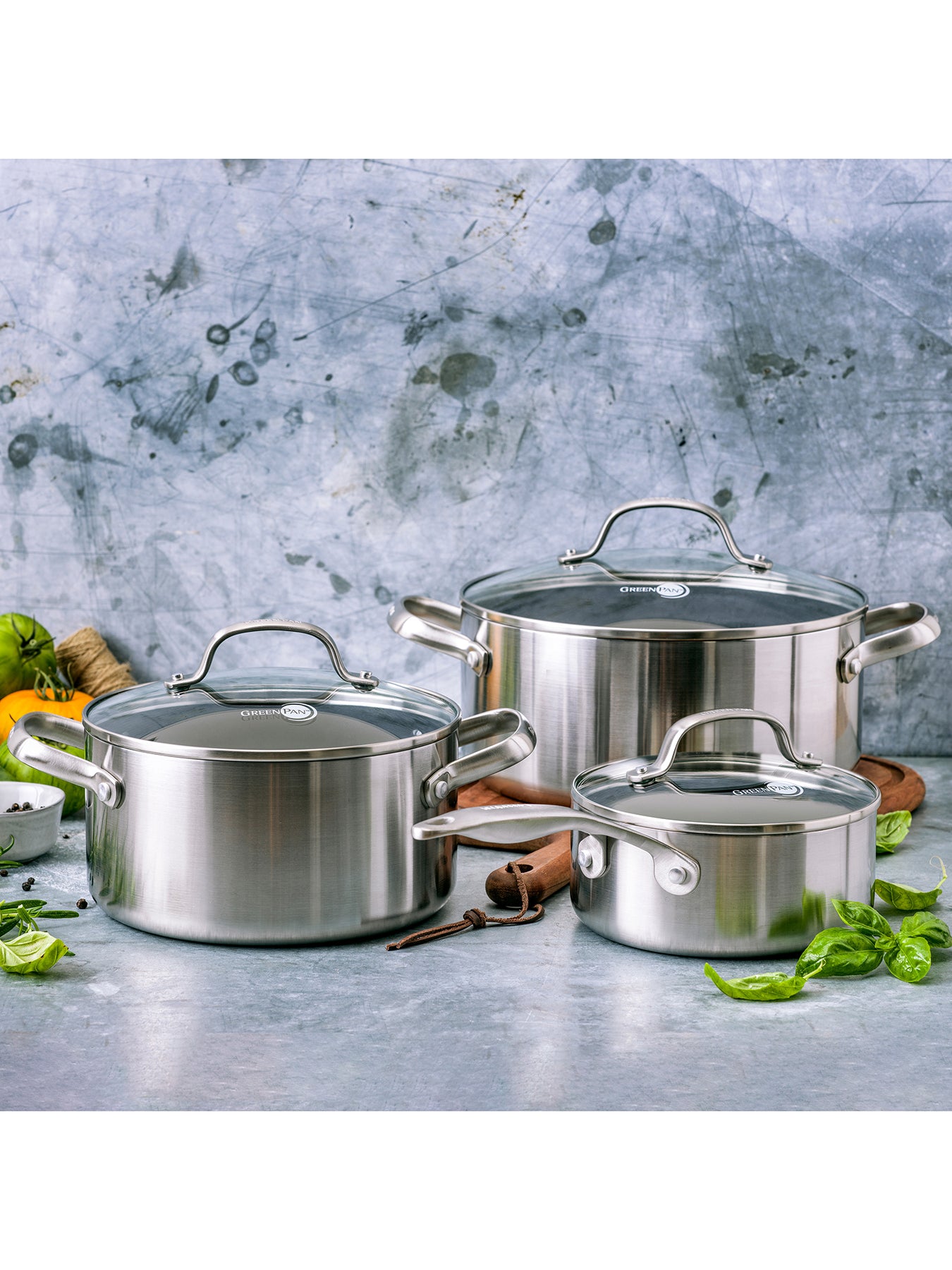 Geneva 3 Saucepan Cookware Set Stainless Steel