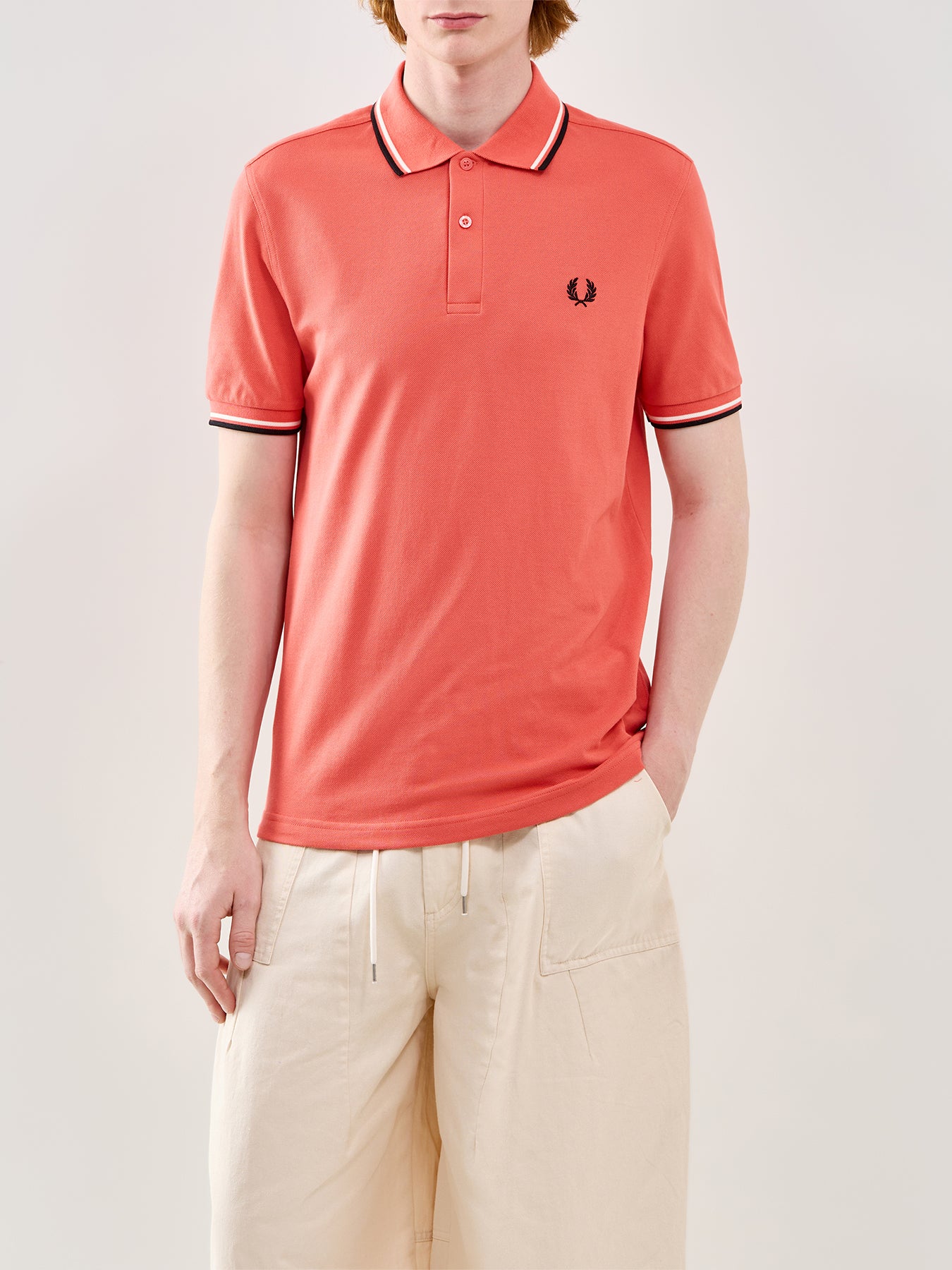 Twin Tipped Polo Shirt Pink