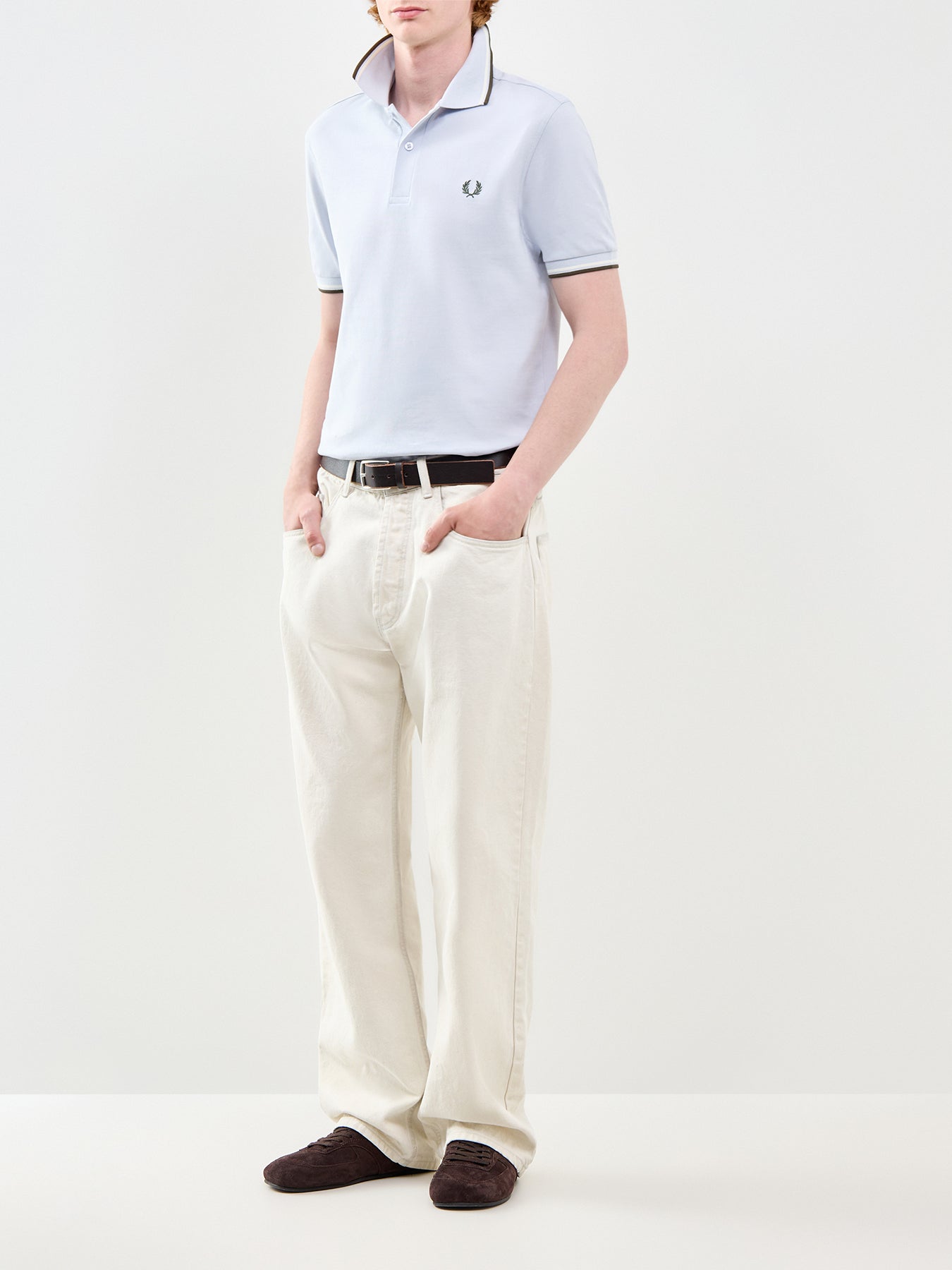 Twin Tipped Polo Shirt Blue