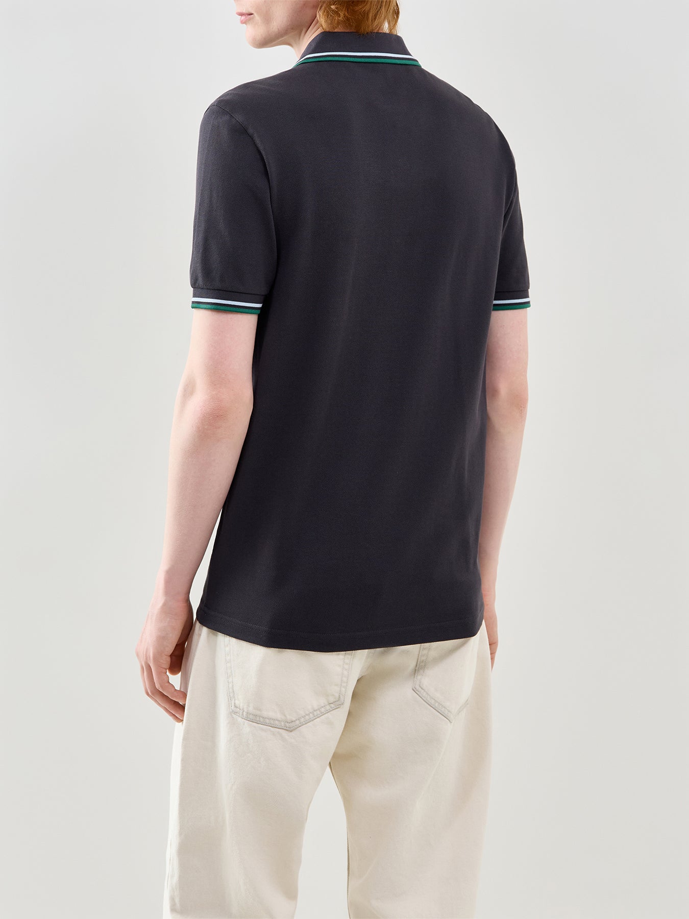 Twin Tipped Polo Shirt Grey