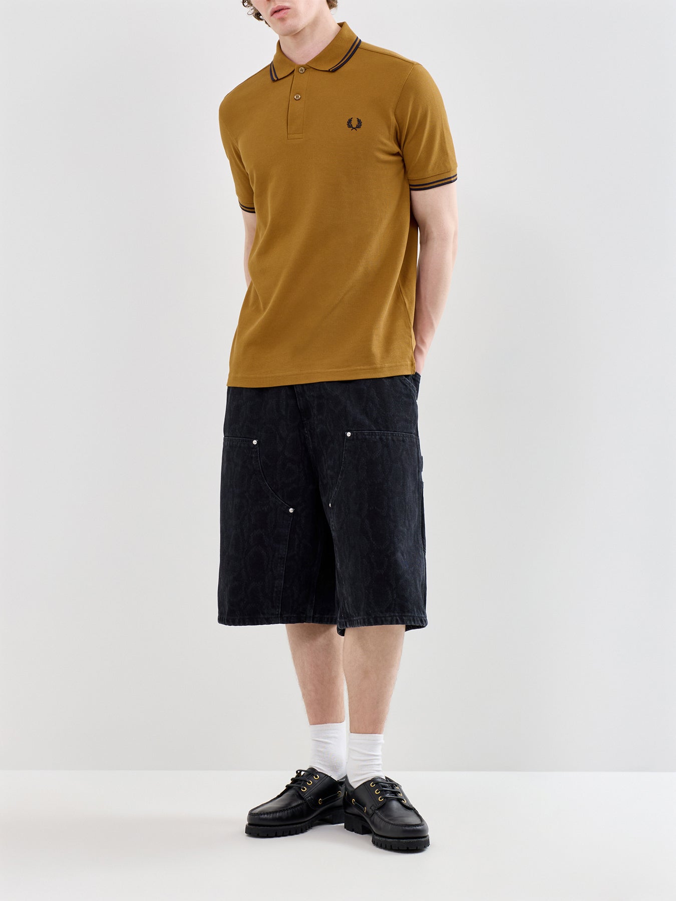 Twin Tipped Polo Shirt Brown
