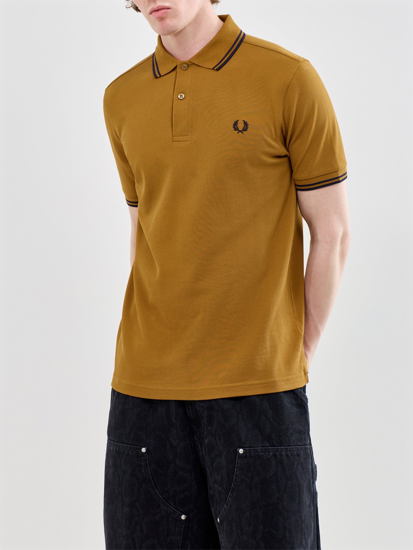 Twin Tipped Polo Shirt Brown