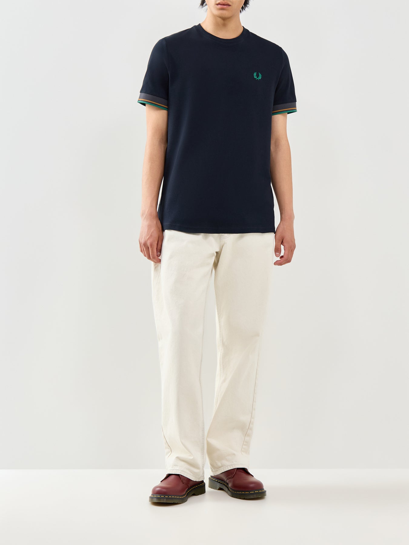 Twin Tipped Cuff T-Shirt Navy