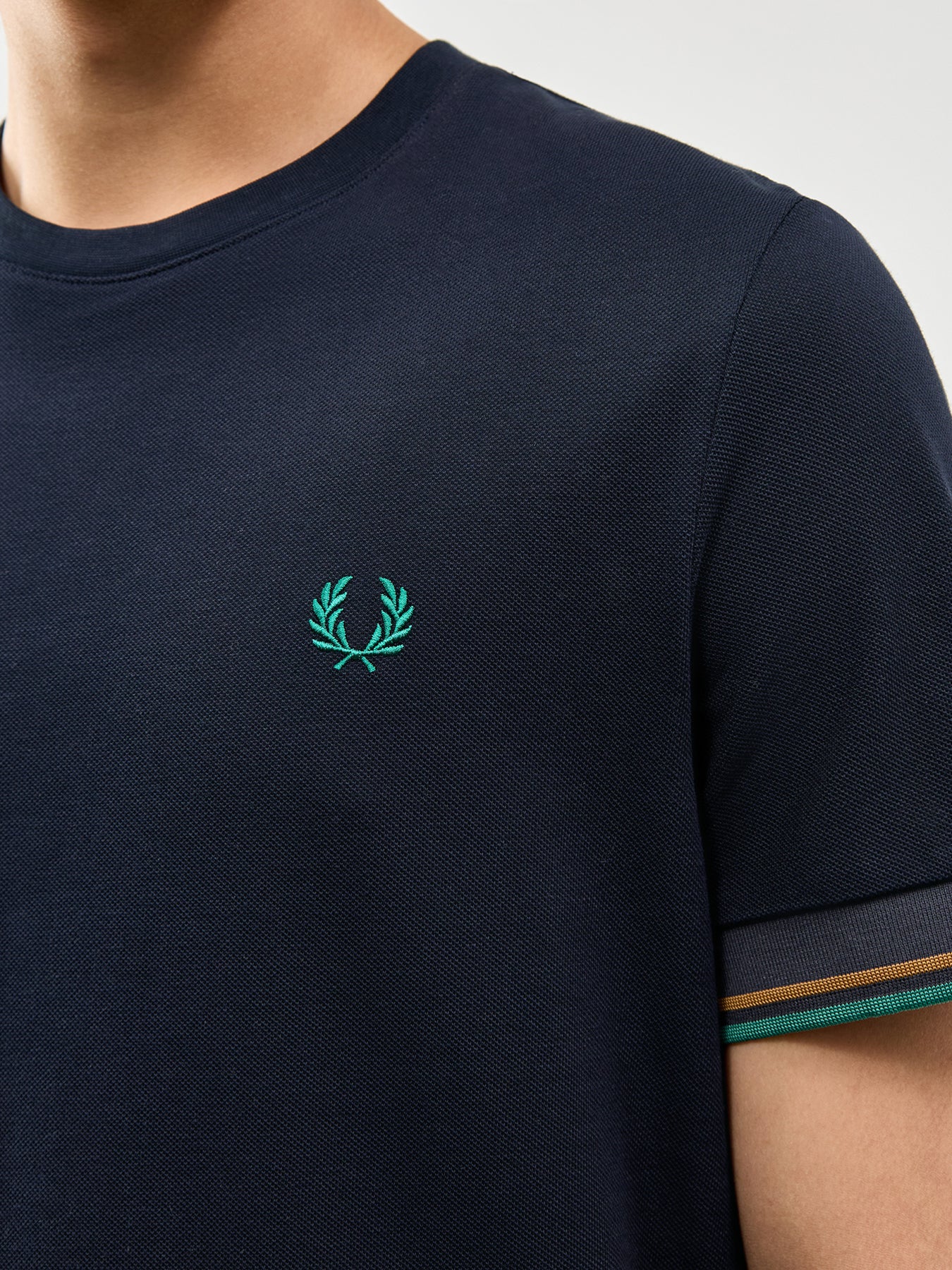 Twin Tipped Cuff T-Shirt Navy